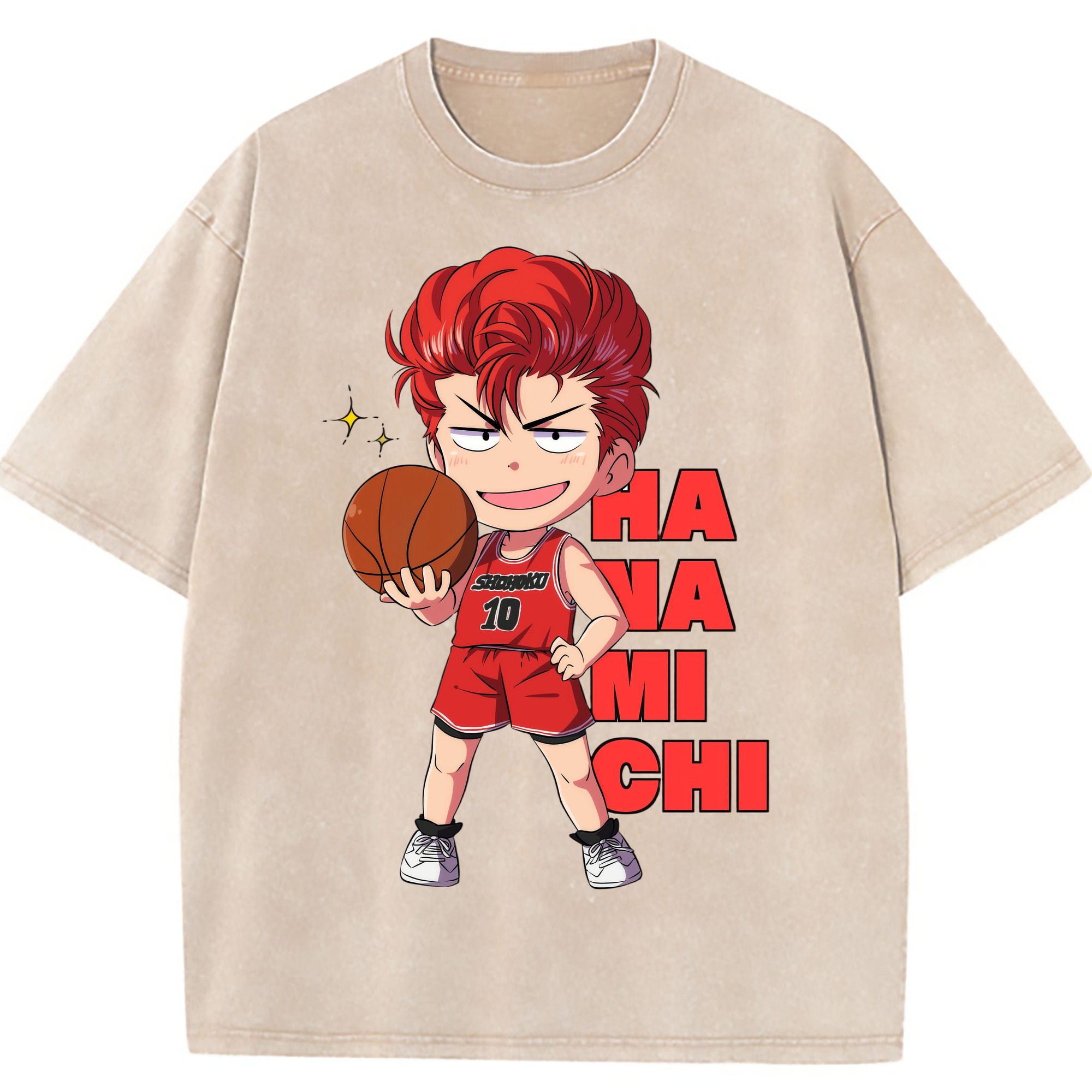 （画像用） SLAM DUNK／スラムダンク 綿100% ヴィンテージ風 半袖Tシャツ（フロントプリント）