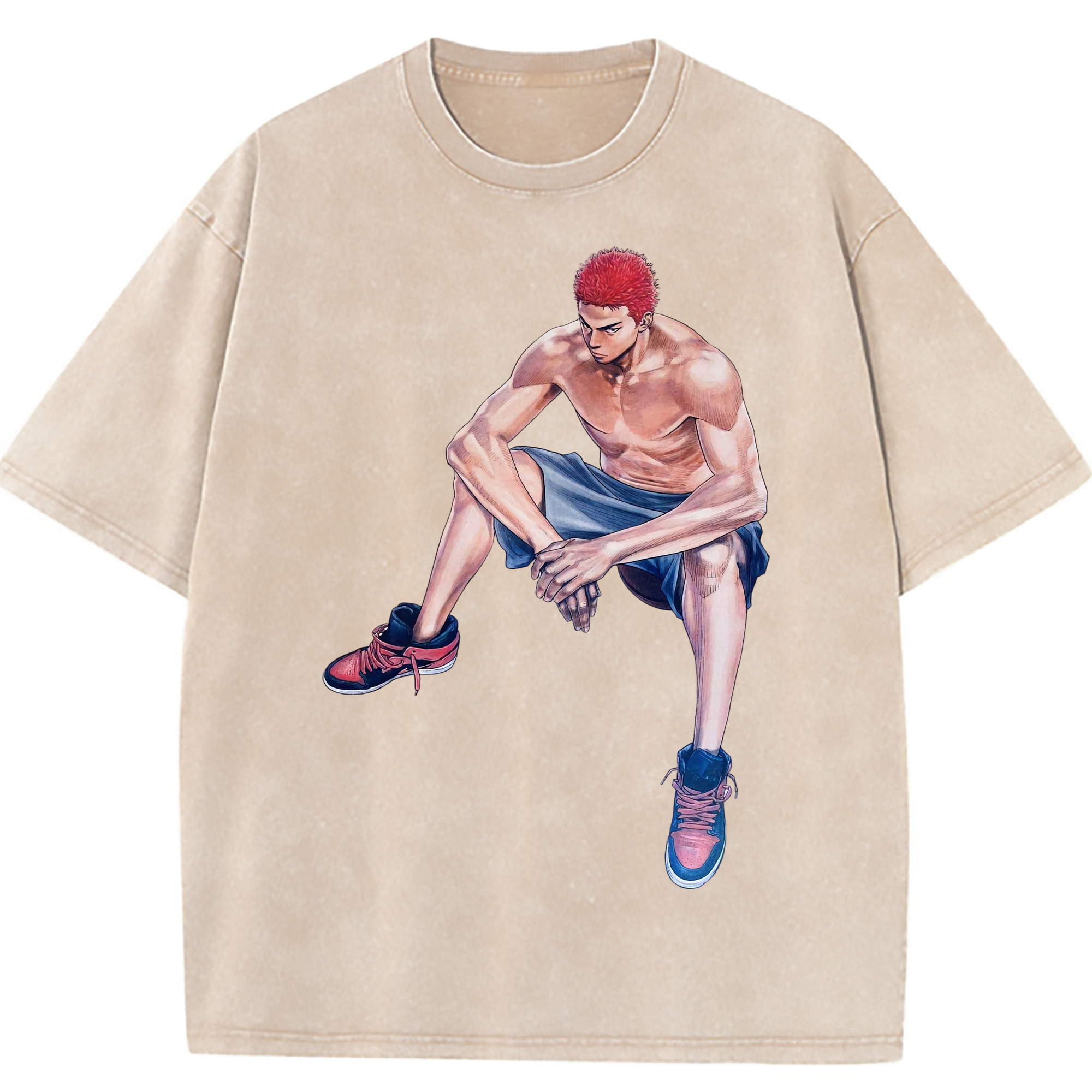 （画像用） SLAM DUNK／スラムダンク 綿100% ヴィンテージ風 半袖Tシャツ（フロントプリント）