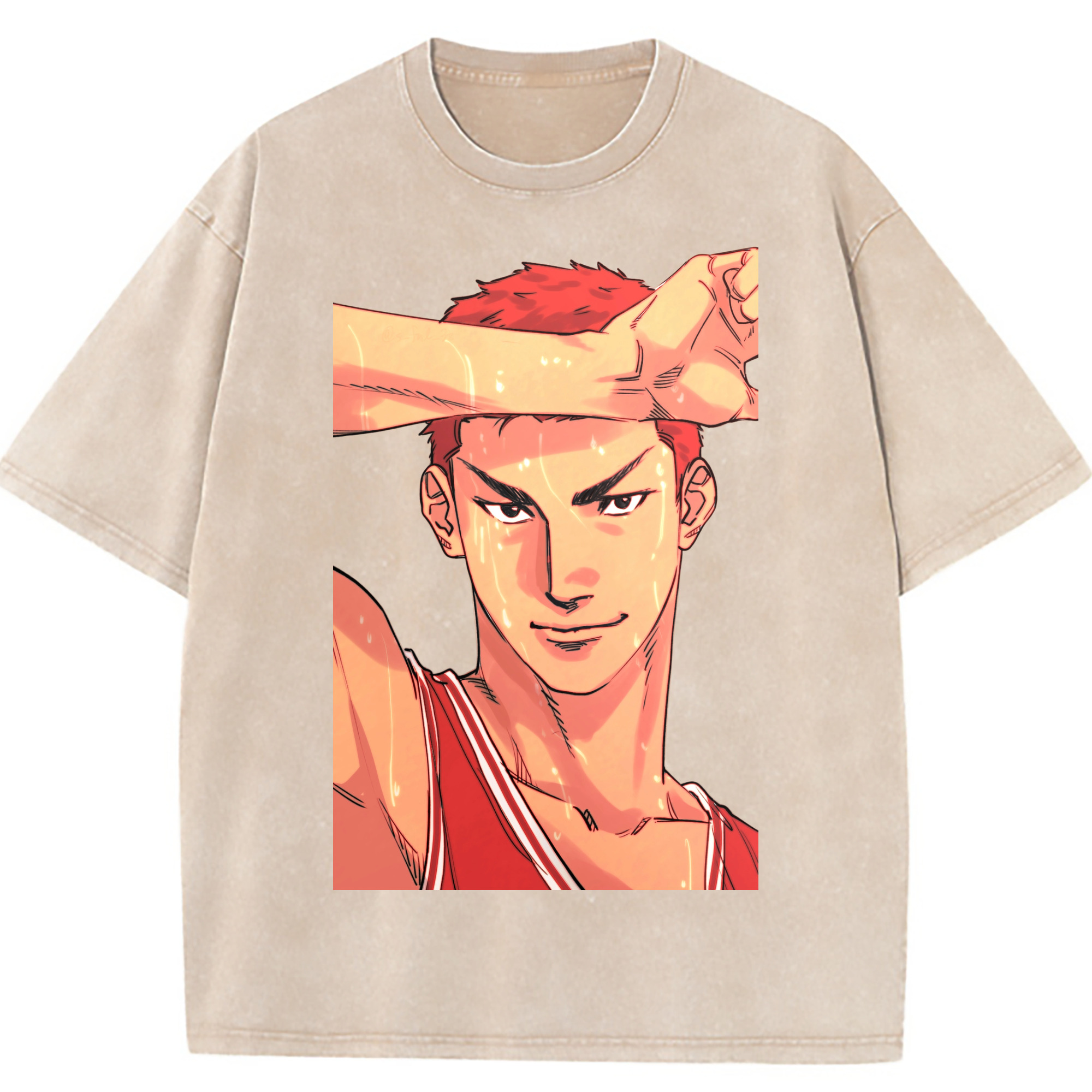 （画像用） SLAM DUNK／スラムダンク 綿100% ヴィンテージ風 半袖Tシャツ（フロントプリント）