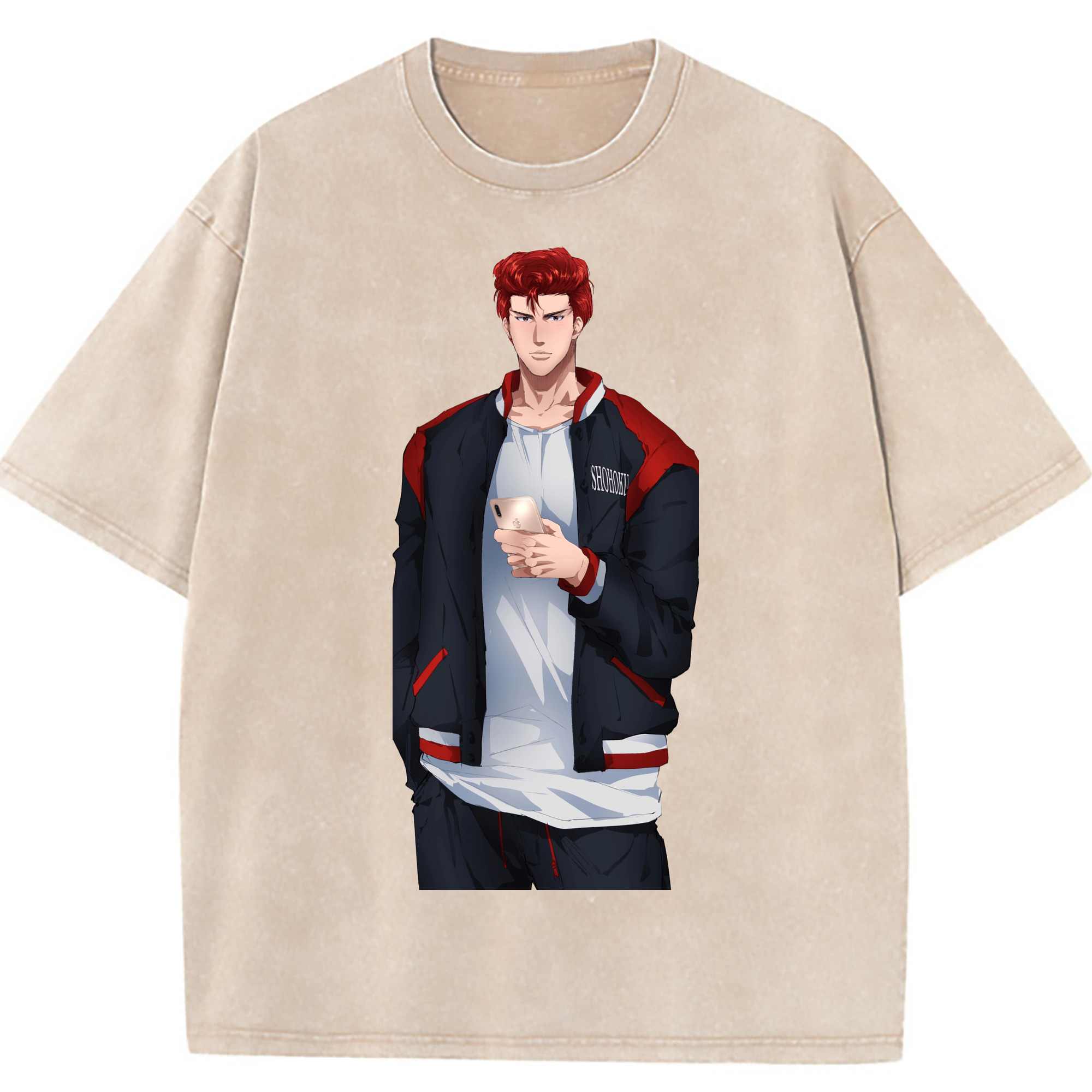 （画像用） SLAM DUNK／スラムダンク 綿100% ヴィンテージ風 半袖Tシャツ（フロントプリント）