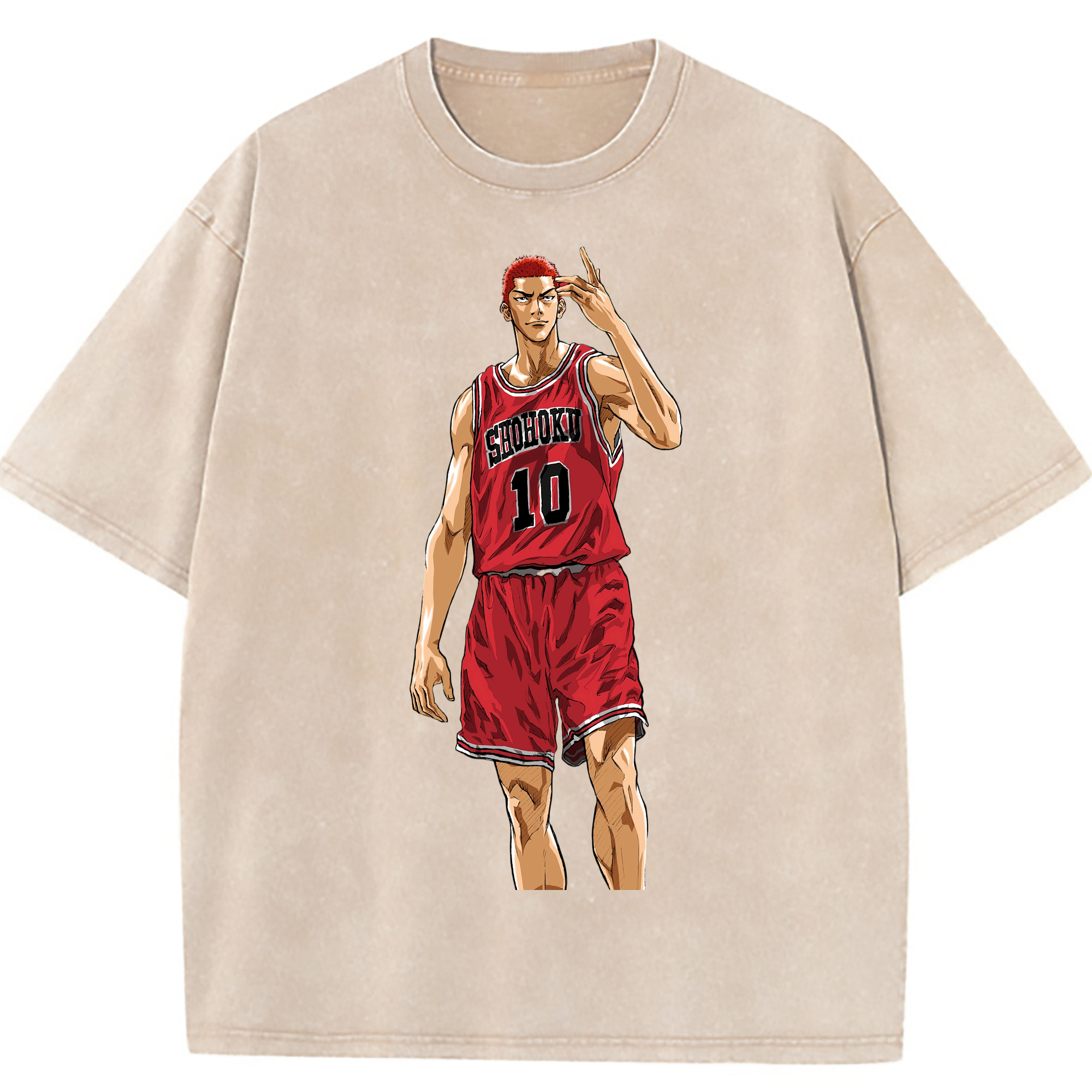 （画像用） SLAM DUNK／スラムダンク 綿100% ヴィンテージ風 半袖Tシャツ（フロントプリント）