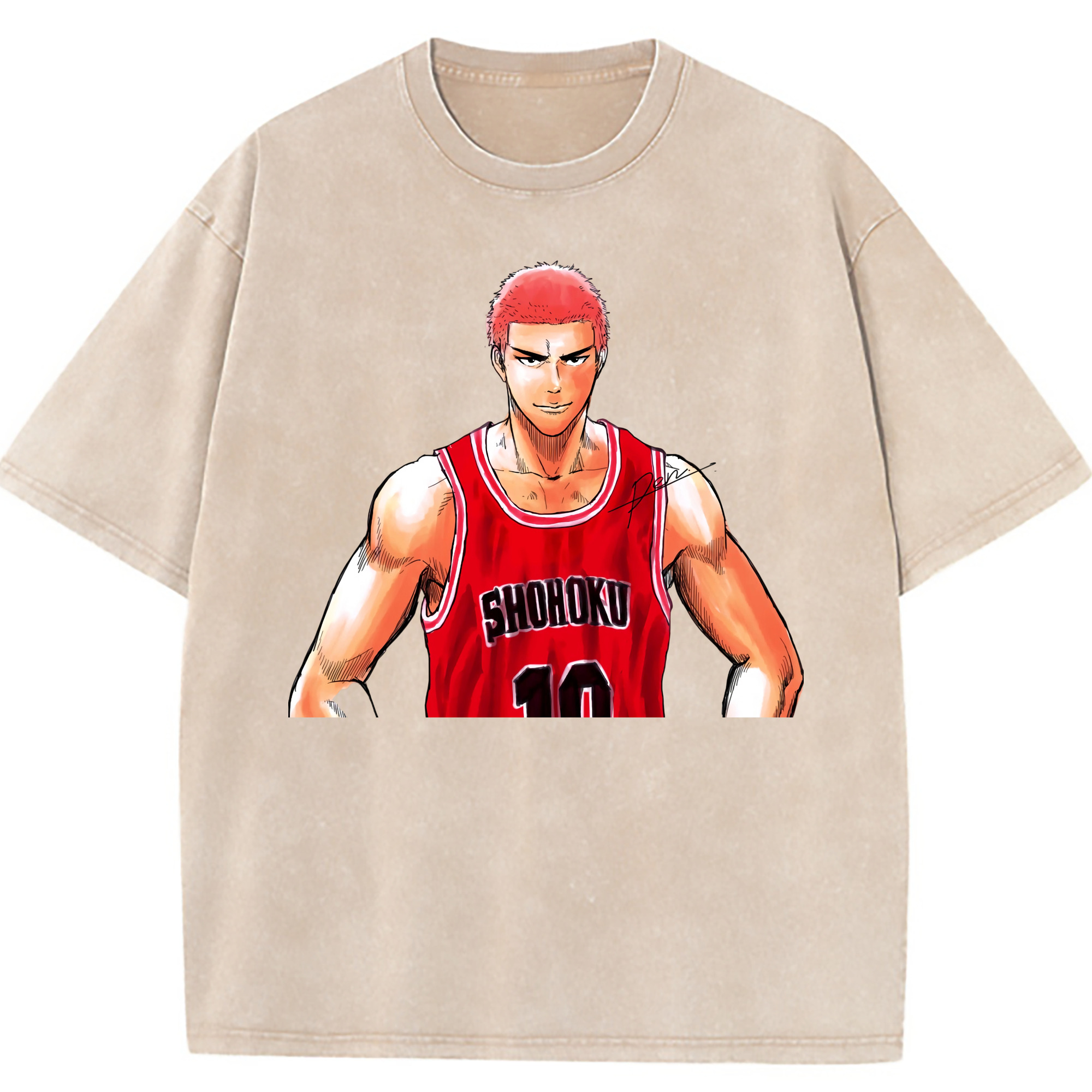 （画像用） SLAM DUNK／スラムダンク 綿100% ヴィンテージ風 半袖Tシャツ（フロントプリント）