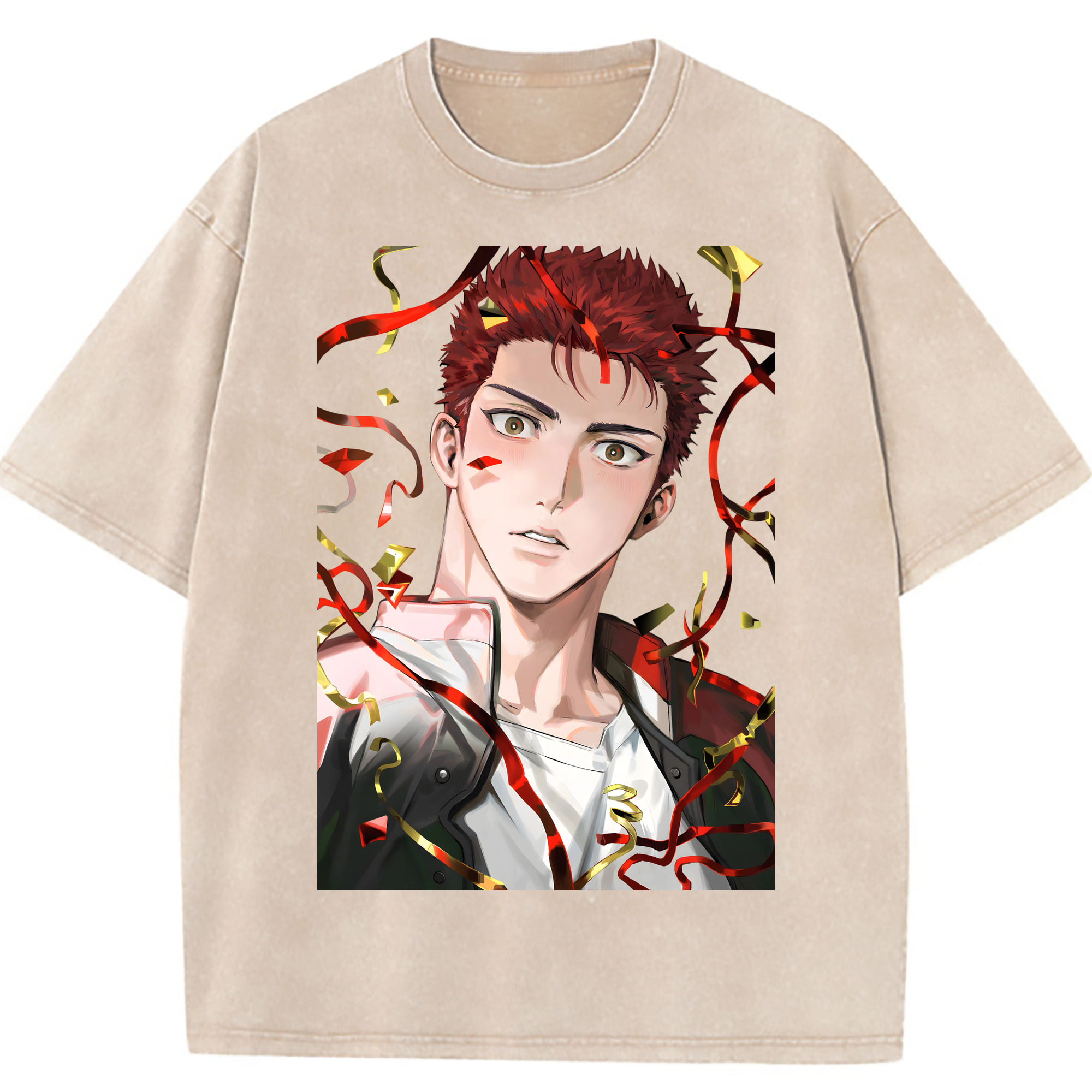（画像用） SLAM DUNK／スラムダンク 綿100% ヴィンテージ風 半袖Tシャツ（フロントプリント）