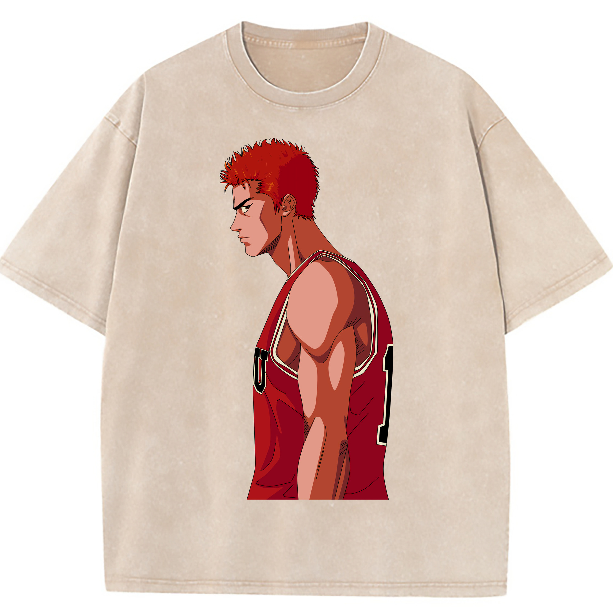 （画像用） SLAM DUNK／スラムダンク 綿100% ヴィンテージ風 半袖Tシャツ（フロントプリント）