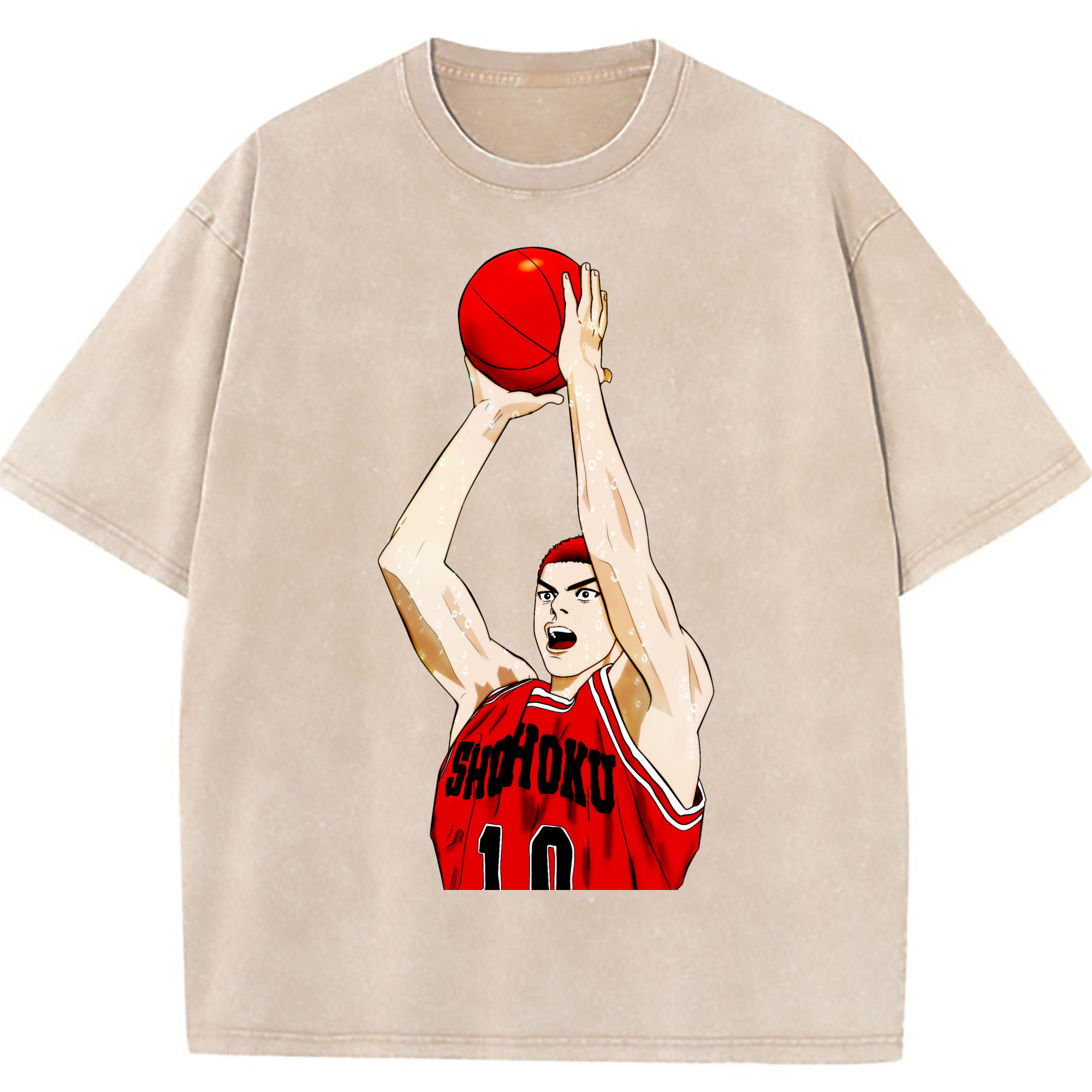 （画像用） SLAM DUNK／スラムダンク 綿100% ヴィンテージ風 半袖Tシャツ（フロントプリント）