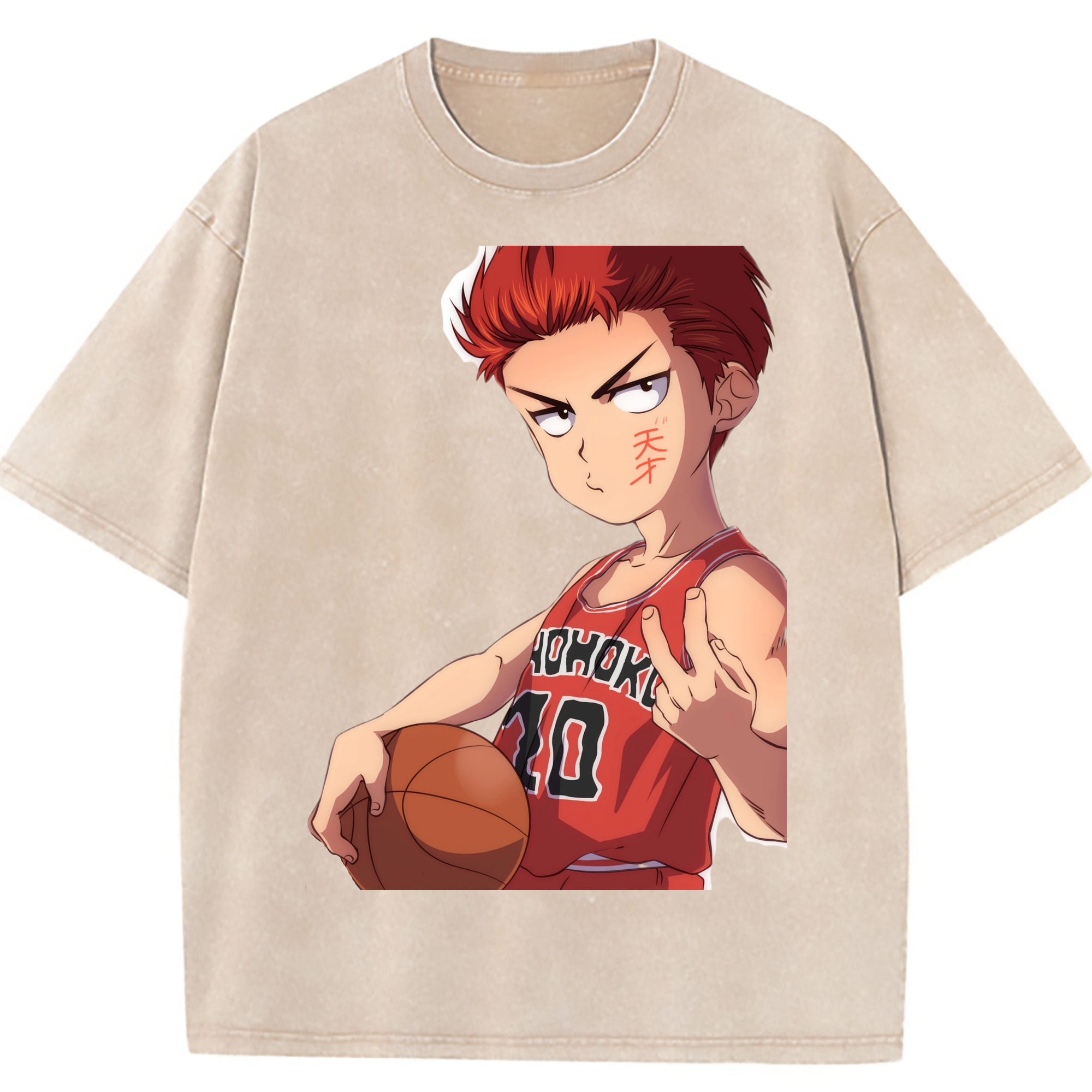 （画像用） SLAM DUNK／スラムダンク 綿100% ヴィンテージ風 半袖Tシャツ（フロントプリント）