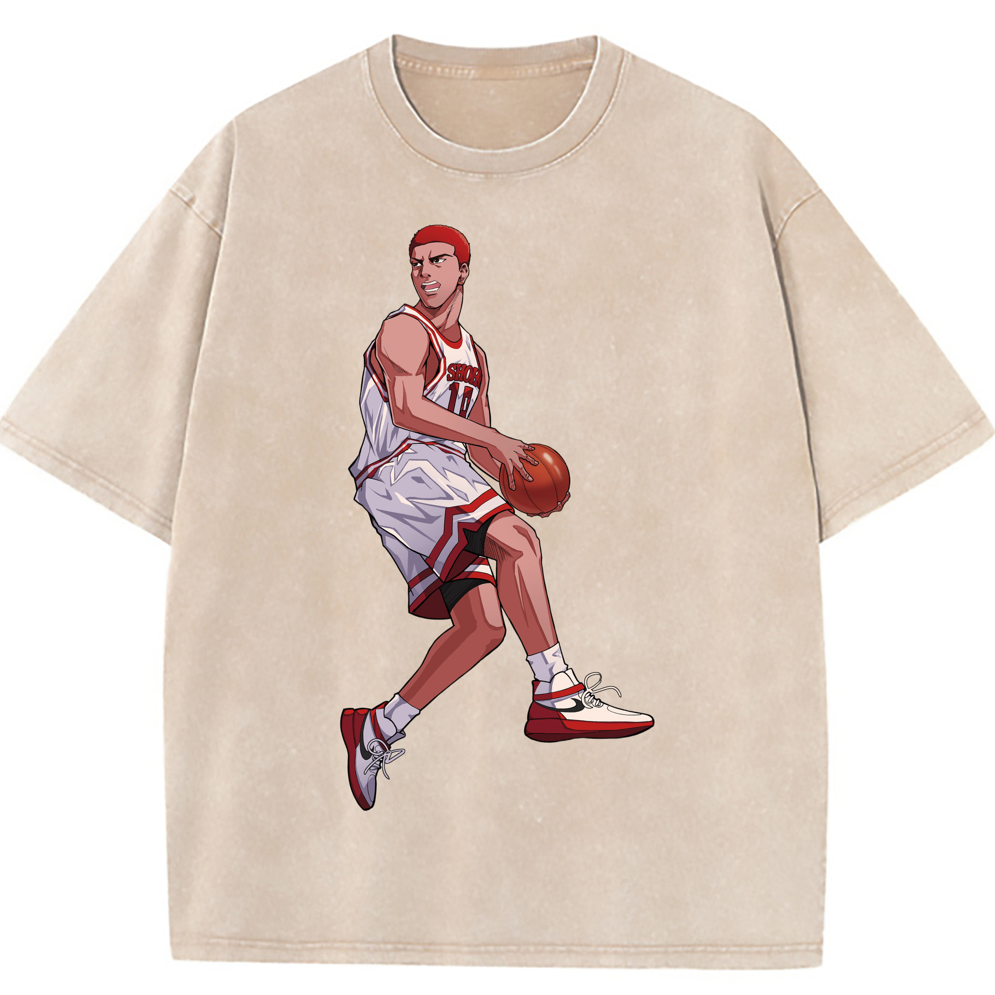 （画像用） SLAM DUNK／スラムダンク 綿100% ヴィンテージ風 半袖Tシャツ（フロントプリント）