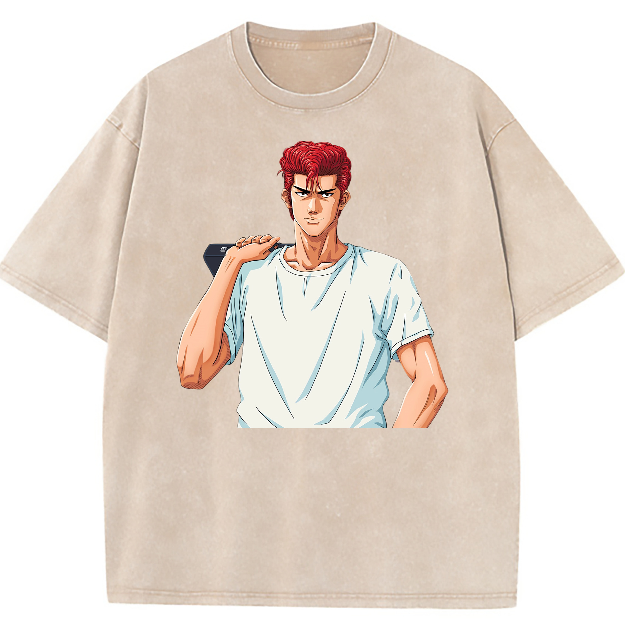 （画像用） SLAM DUNK／スラムダンク 綿100% ヴィンテージ風 半袖Tシャツ（フロントプリント）