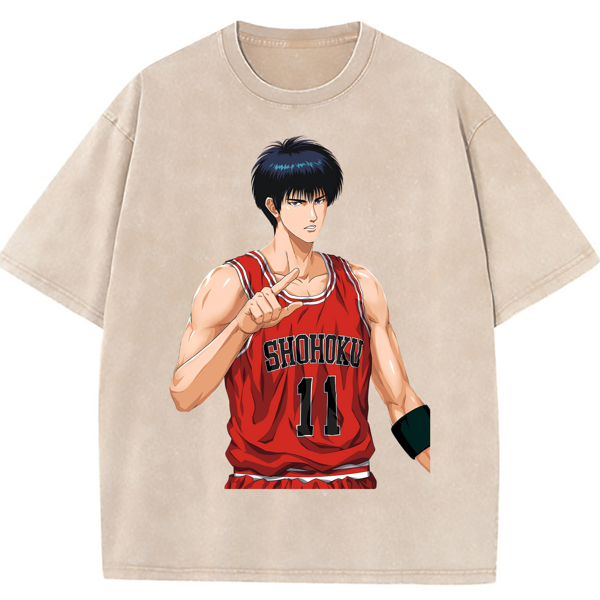 （画像用） SLAM DUNK／スラムダンク 綿100% ヴィンテージ風 半袖Tシャツ（フロントプリント）