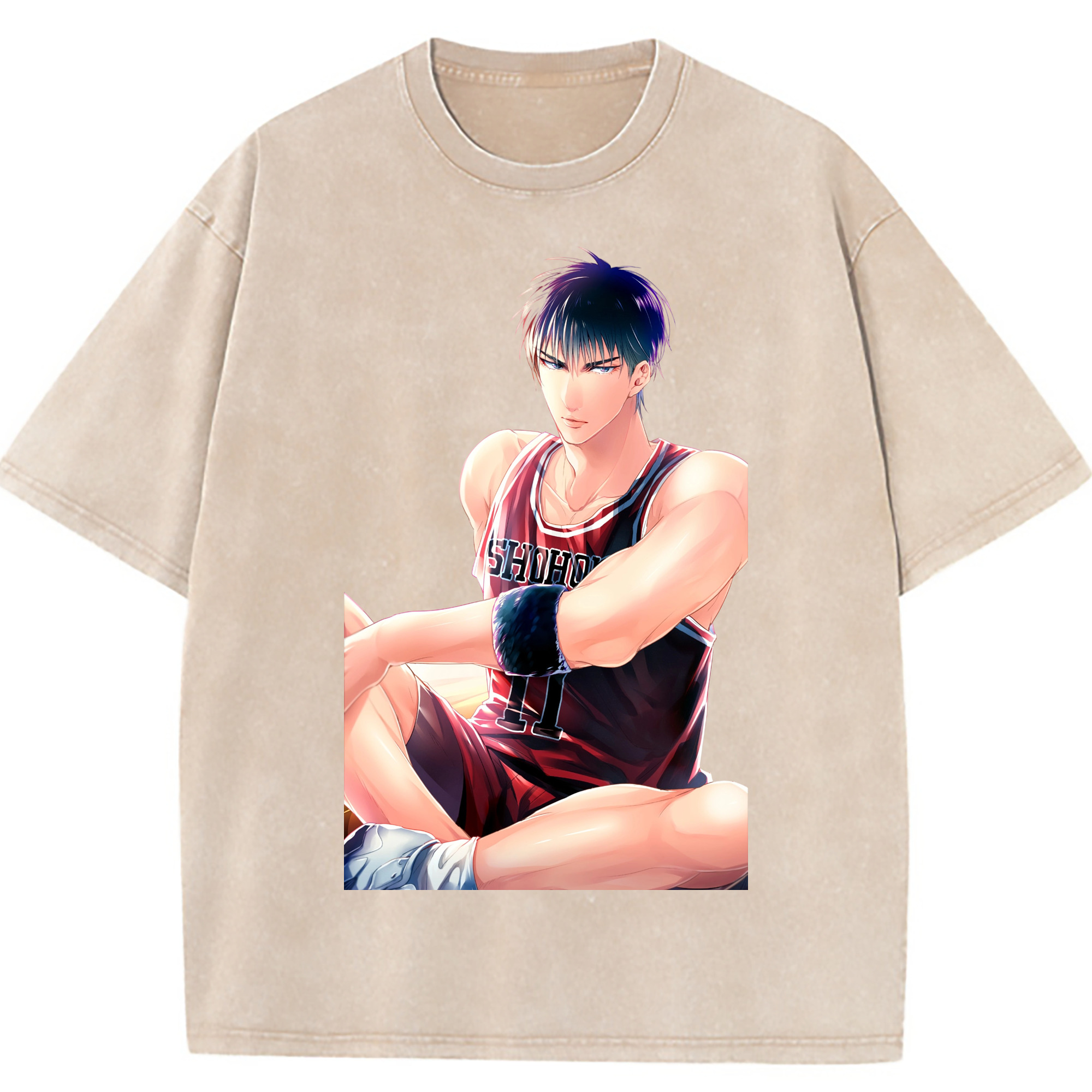 （画像用） SLAM DUNK／スラムダンク 綿100% ヴィンテージ風 半袖Tシャツ（フロントプリント）