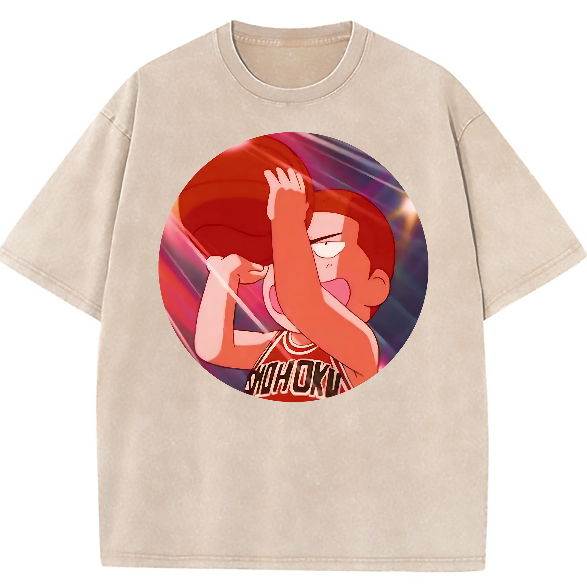 （画像用） SLAM DUNK／スラムダンク 綿100% ヴィンテージ風 半袖Tシャツ（フロントプリント）
