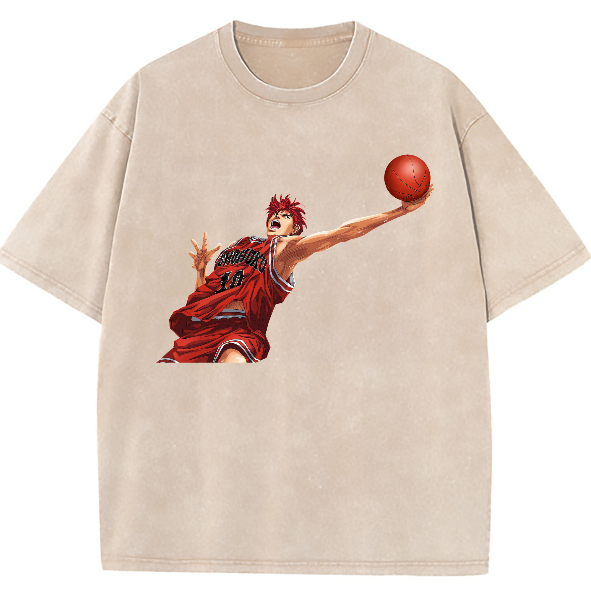 （画像用） SLAM DUNK／スラムダンク 綿100% ヴィンテージ風 半袖Tシャツ（フロントプリント）