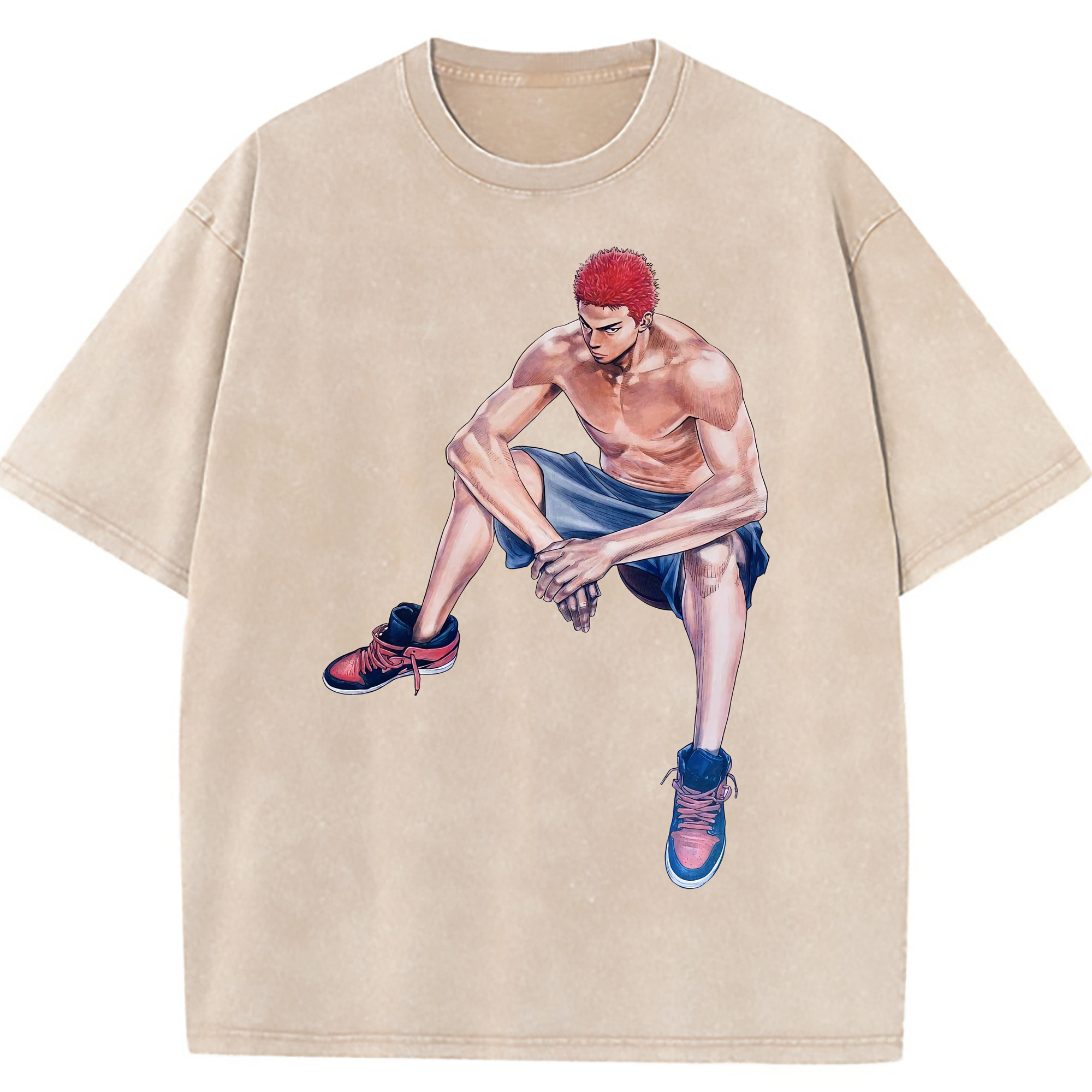 （画像用） SLAM DUNK／スラムダンク 綿100% ヴィンテージ風 半袖Tシャツ（フロントプリント）