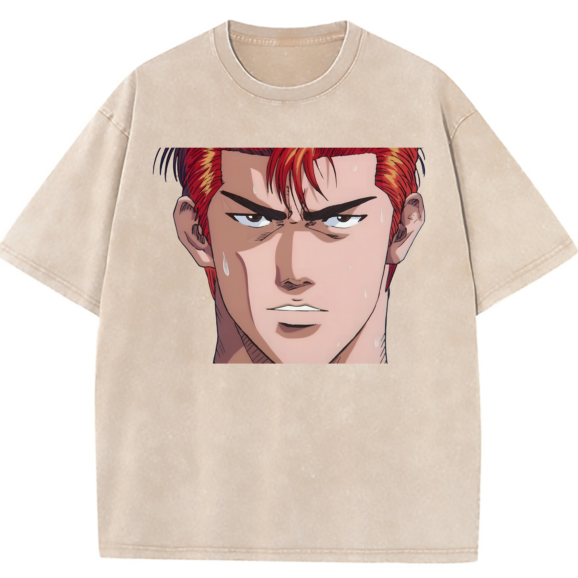 （画像用） SLAM DUNK／スラムダンク 綿100% ヴィンテージ風 半袖Tシャツ（フロントプリント）
