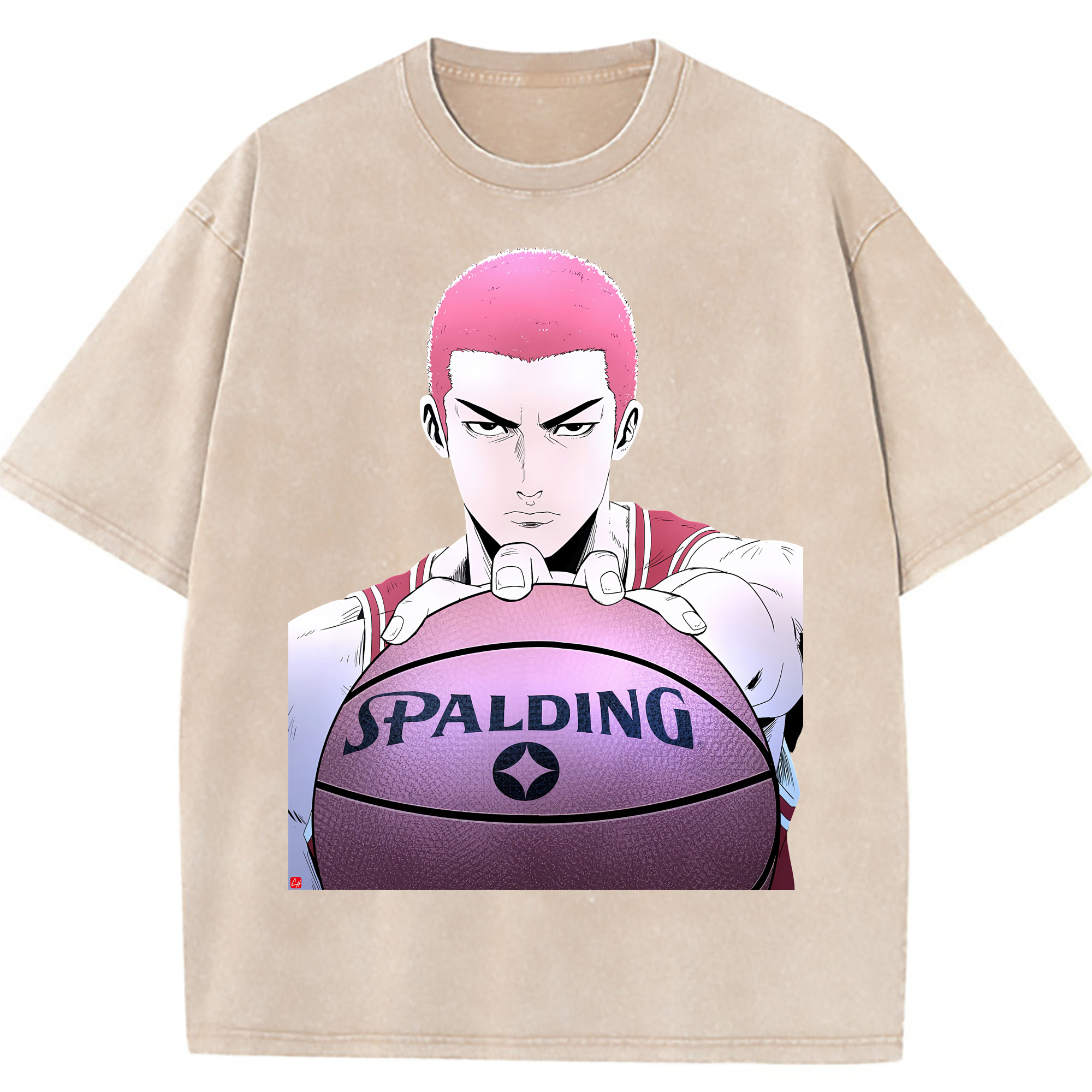 （画像用） SLAM DUNK／スラムダンク 綿100% ヴィンテージ風 半袖Tシャツ（フロントプリント）
