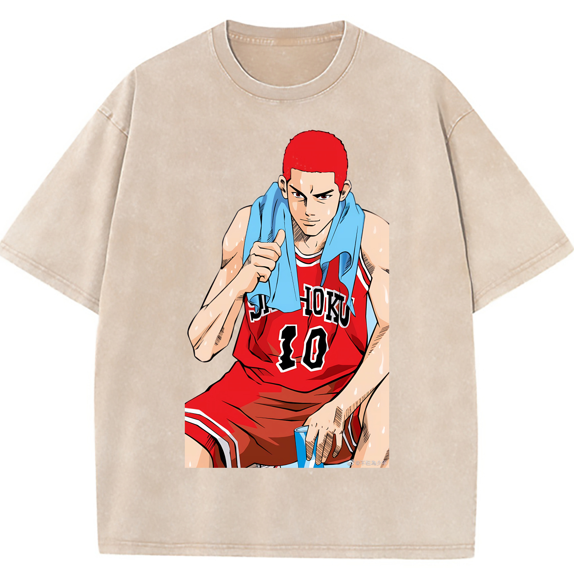 （画像用） SLAM DUNK／スラムダンク 綿100% ヴィンテージ風 半袖Tシャツ（フロントプリント）