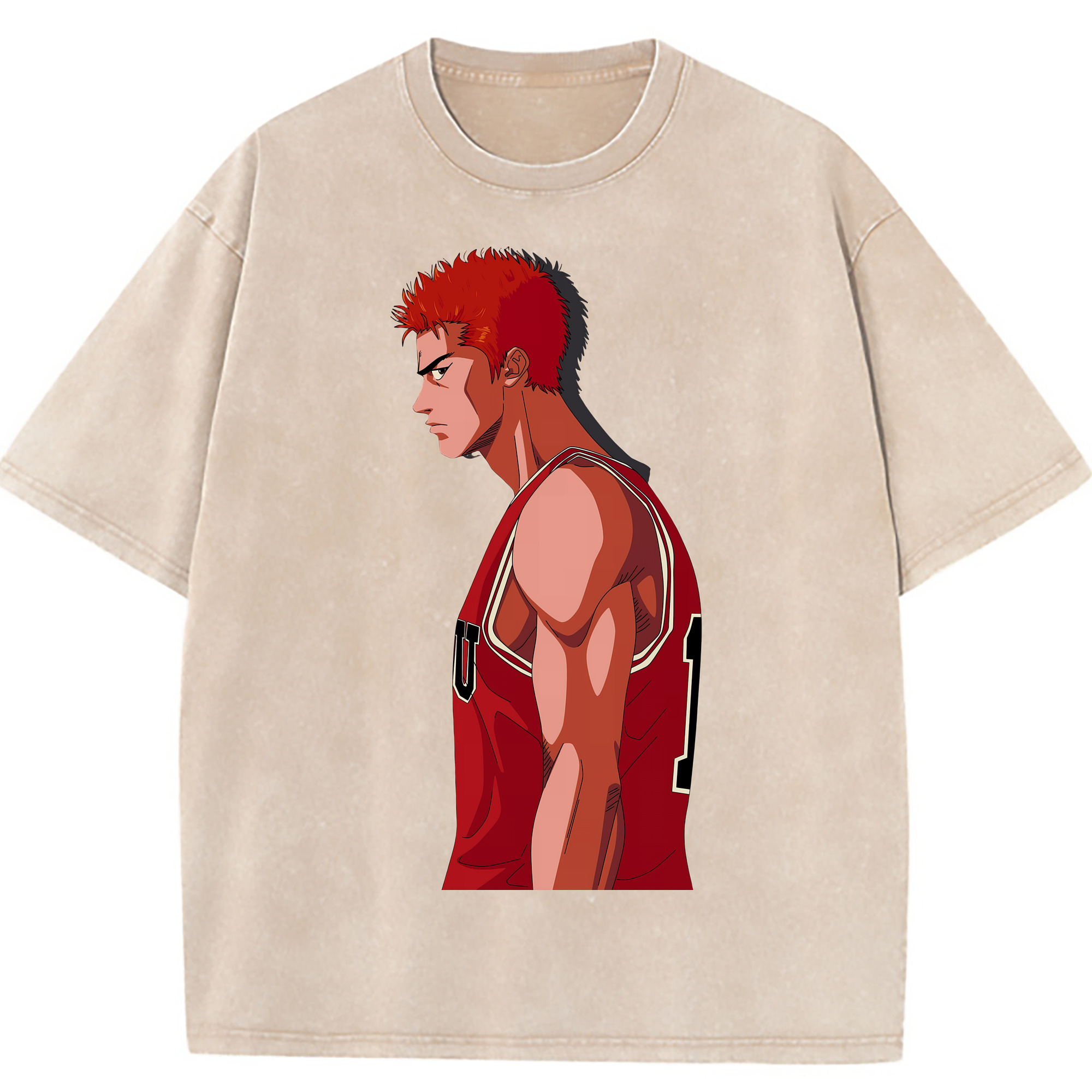 （画像用） SLAM DUNK／スラムダンク 綿100% ヴィンテージ風 半袖Tシャツ（フロントプリント）