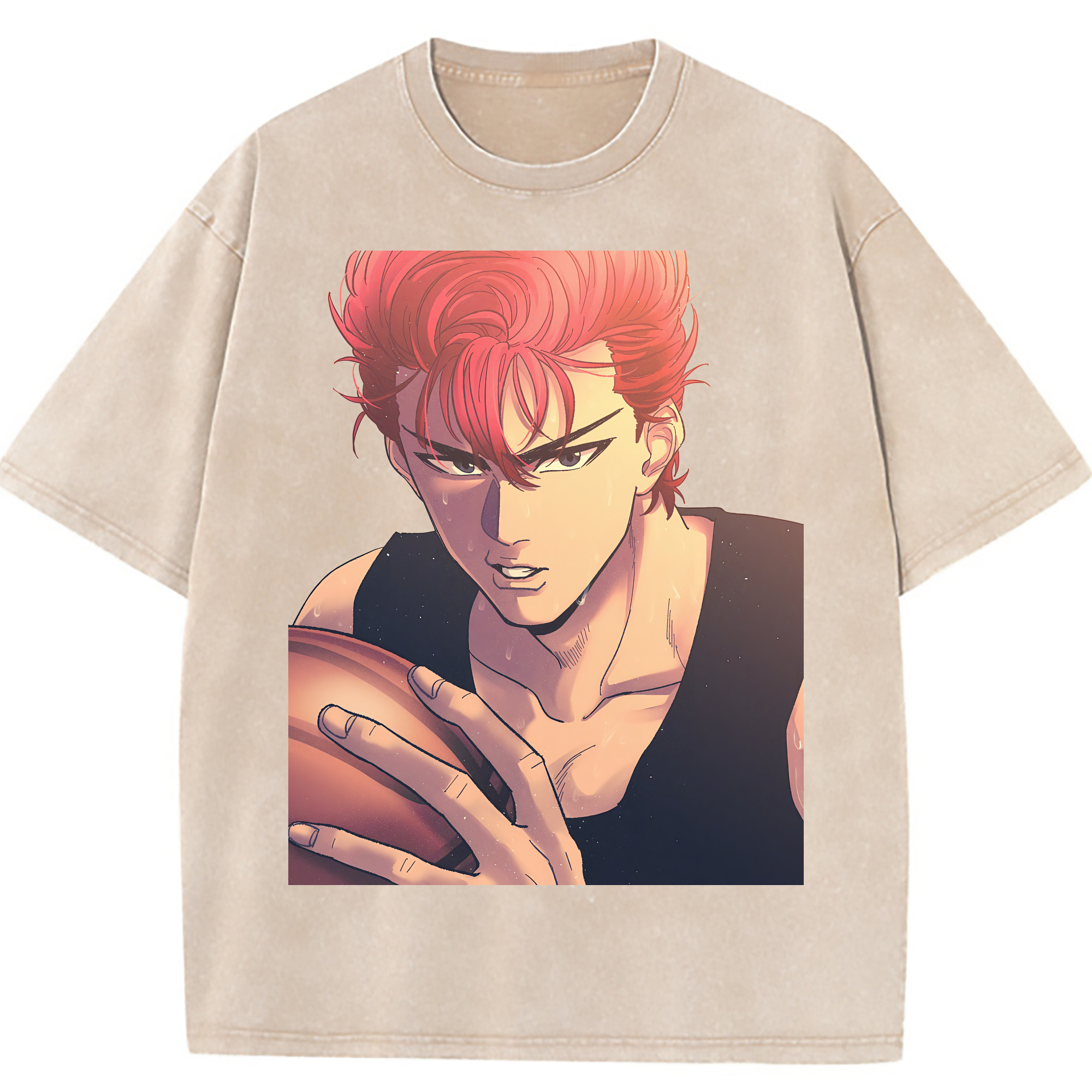 （画像用） SLAM DUNK／スラムダンク 綿100% ヴィンテージ風 半袖Tシャツ（フロントプリント）