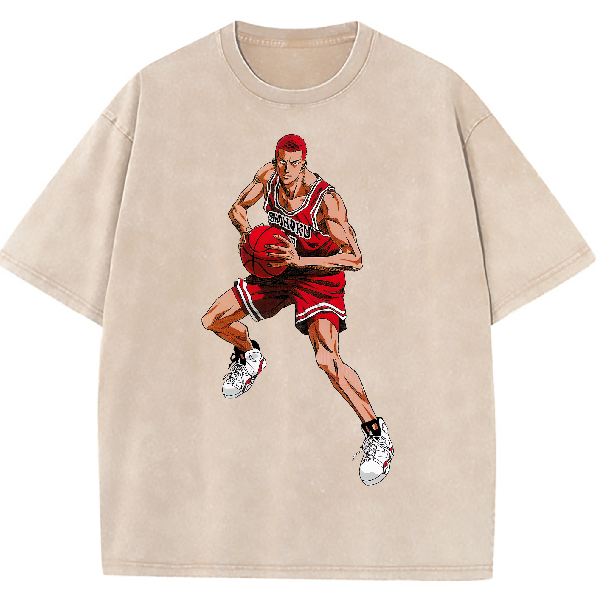 （画像用） SLAM DUNK／スラムダンク 綿100% ヴィンテージ風 半袖Tシャツ（フロントプリント）