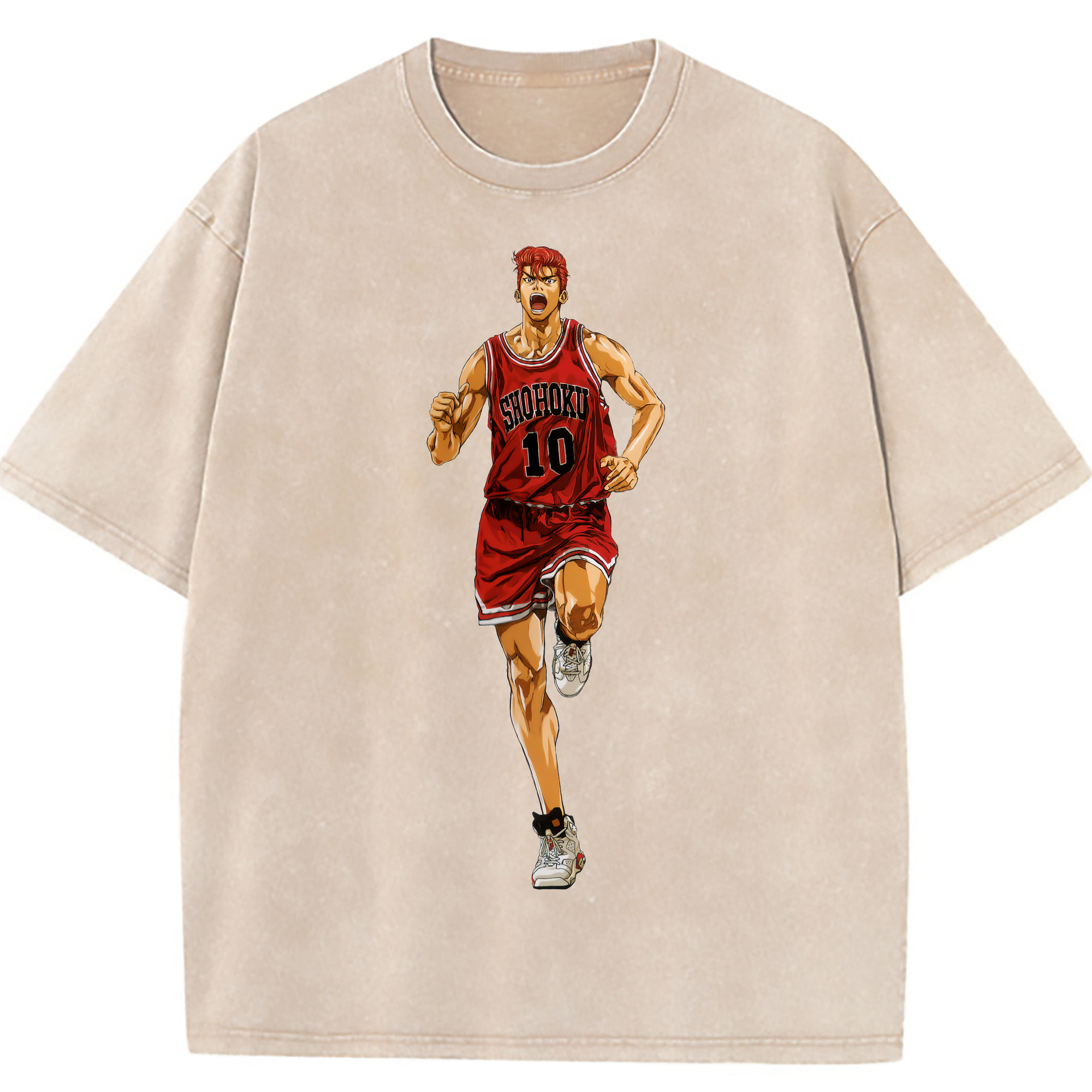 （画像用） SLAM DUNK／スラムダンク 綿100% ヴィンテージ風 半袖Tシャツ（フロントプリント）