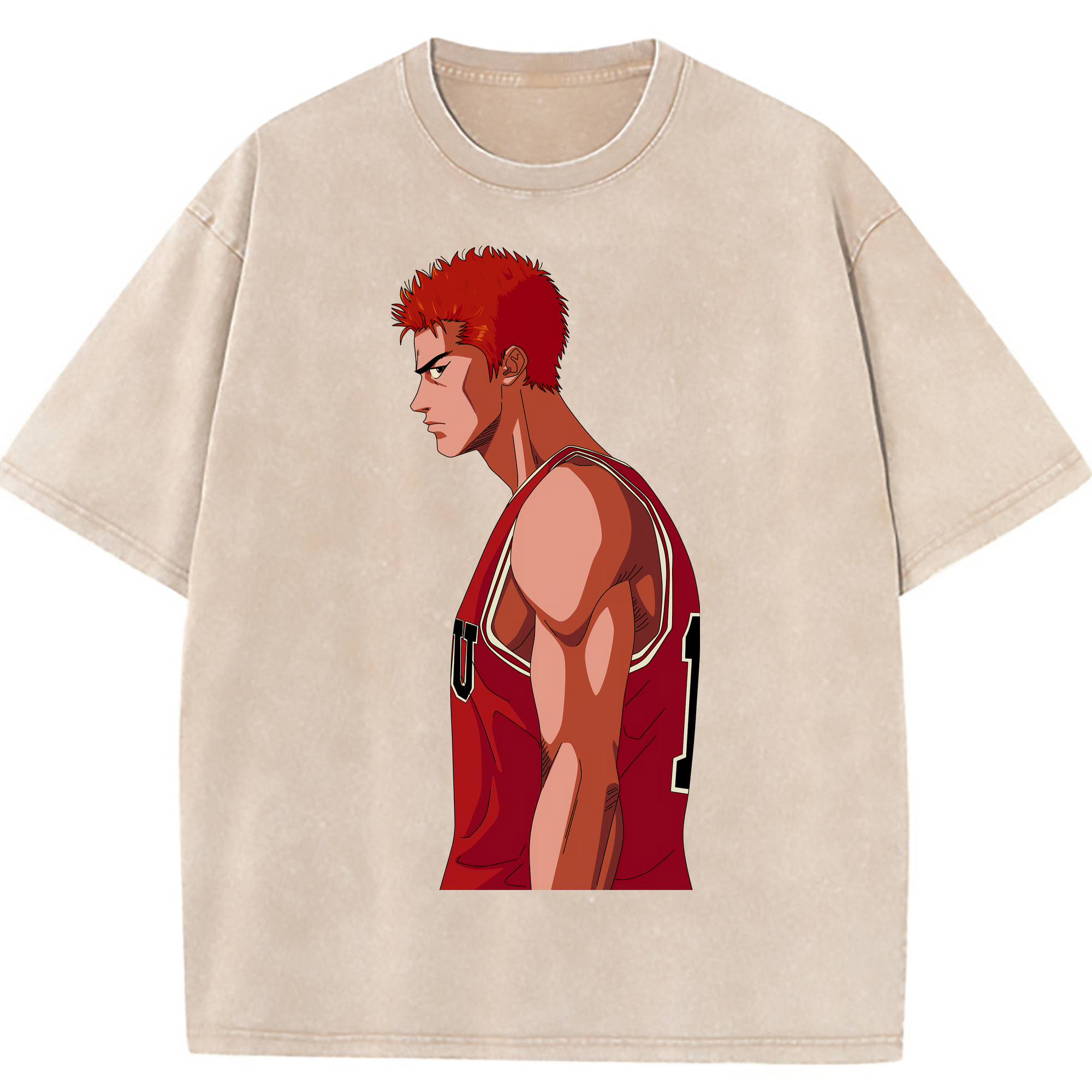 （画像用） SLAM DUNK／スラムダンク 綿100% ヴィンテージ風 半袖Tシャツ（フロントプリント）