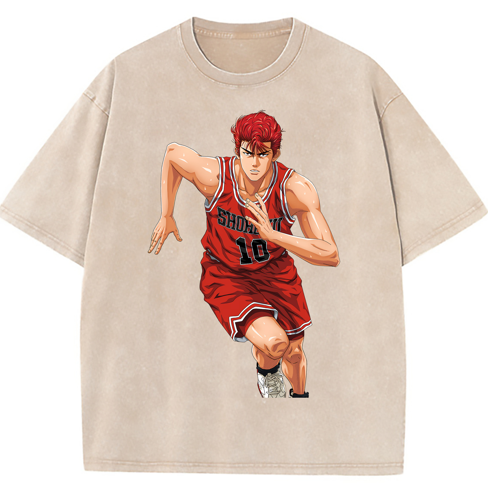 （画像用） SLAM DUNK／スラムダンク 綿100% ヴィンテージ風 半袖Tシャツ（フロントプリント）
