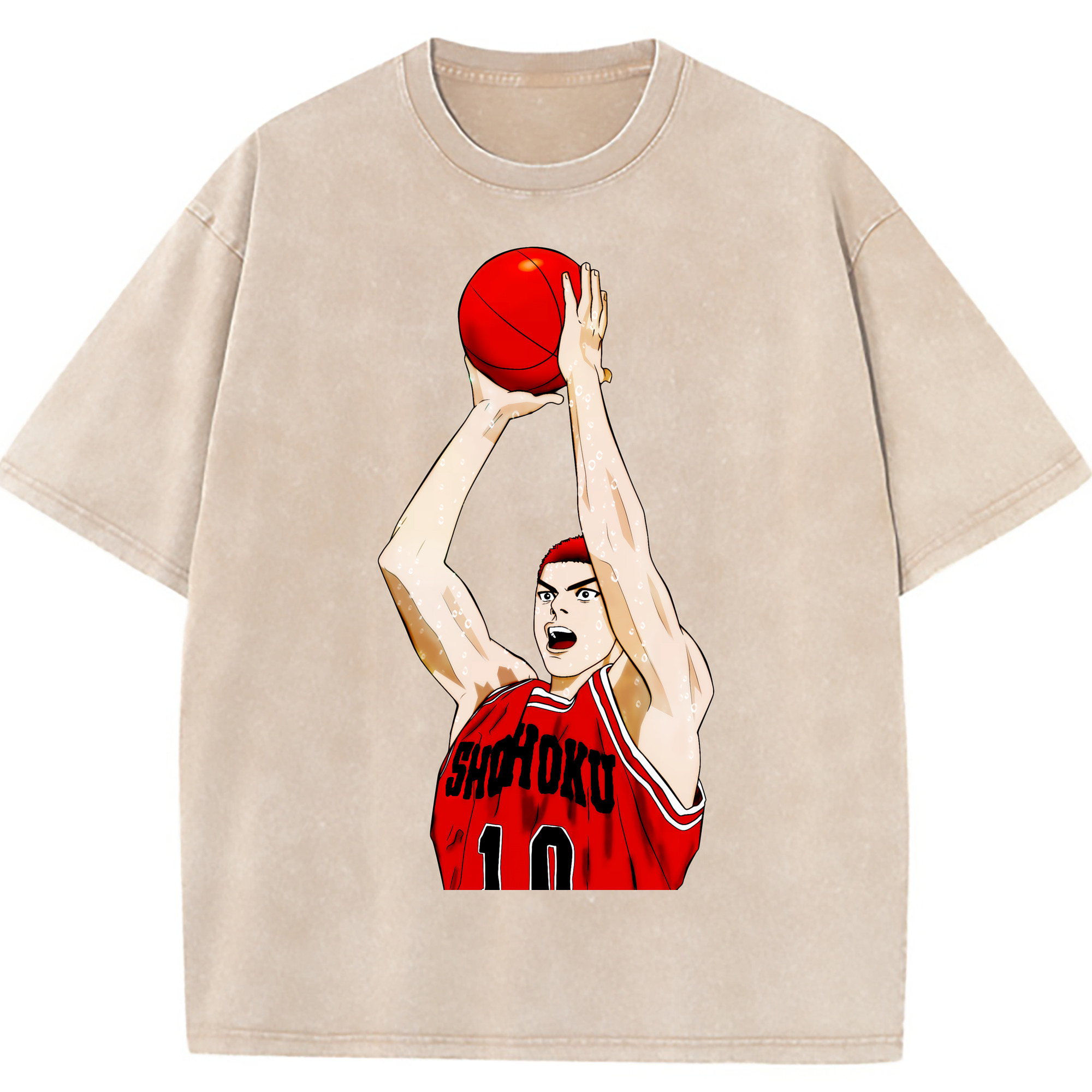 （画像用） SLAM DUNK／スラムダンク 綿100% ヴィンテージ風 半袖Tシャツ（フロントプリント）