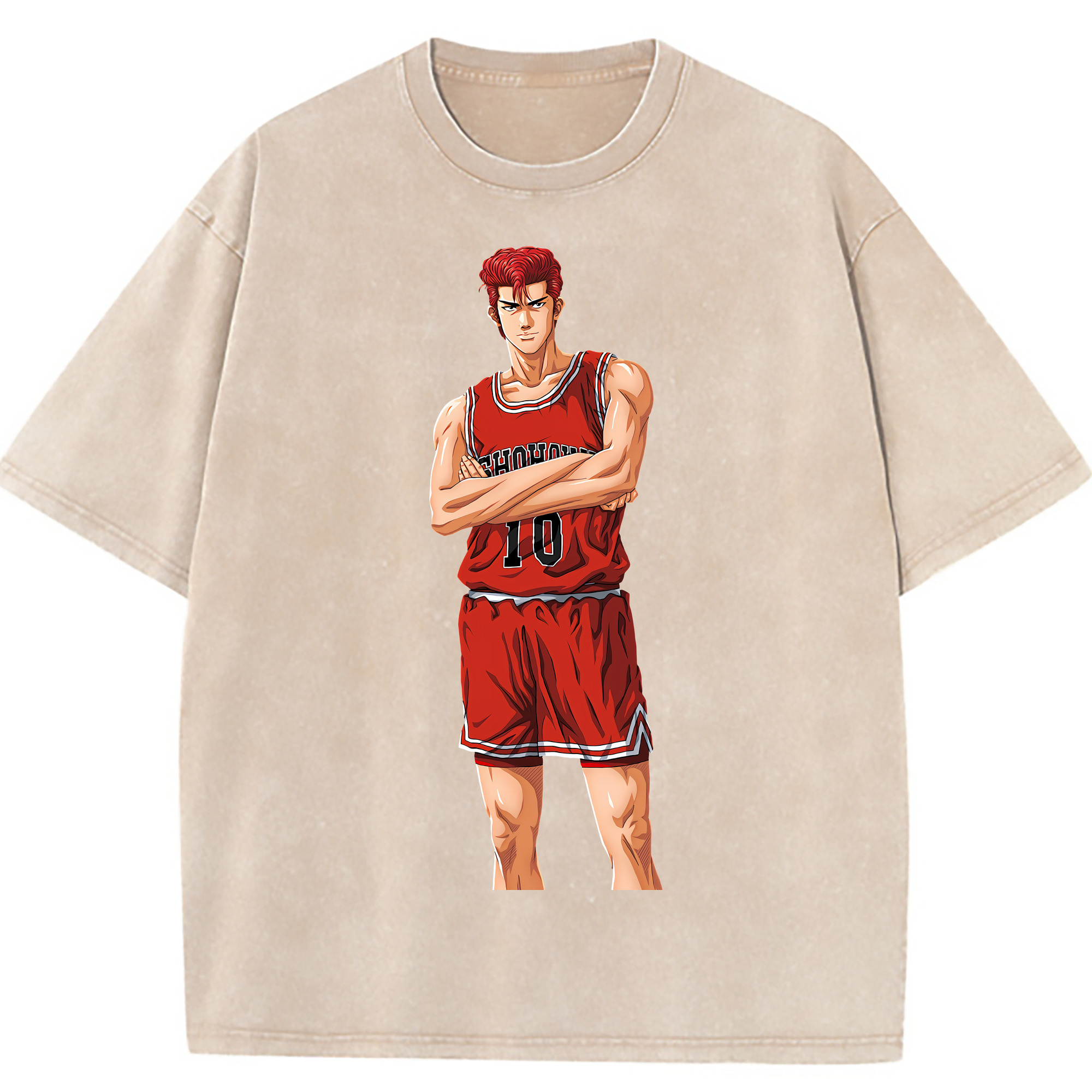 （画像用） SLAM DUNK／スラムダンク 綿100% ヴィンテージ風 半袖Tシャツ（フロントプリント）