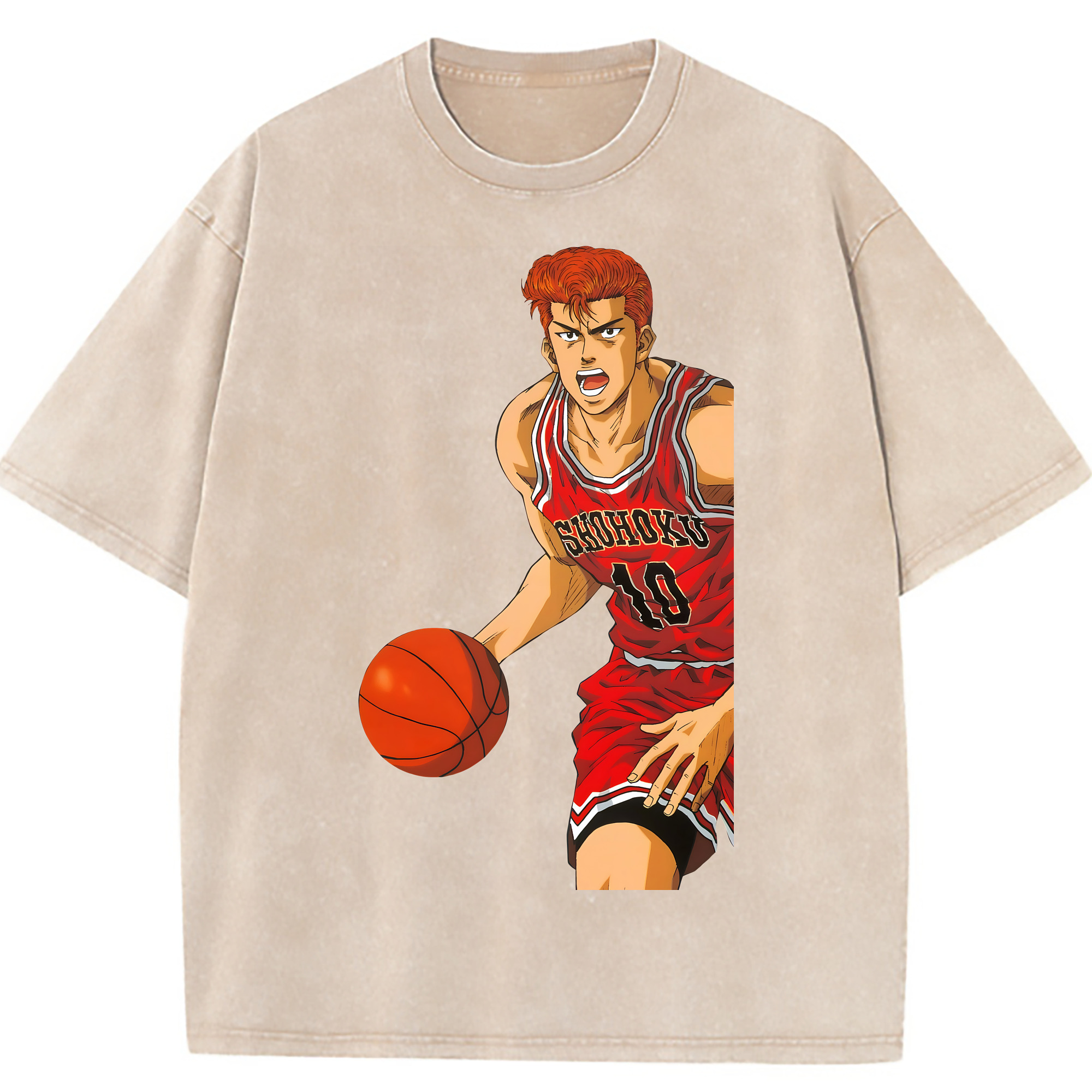 （画像用） SLAM DUNK／スラムダンク 綿100% ヴィンテージ風 半袖Tシャツ（フロントプリント）