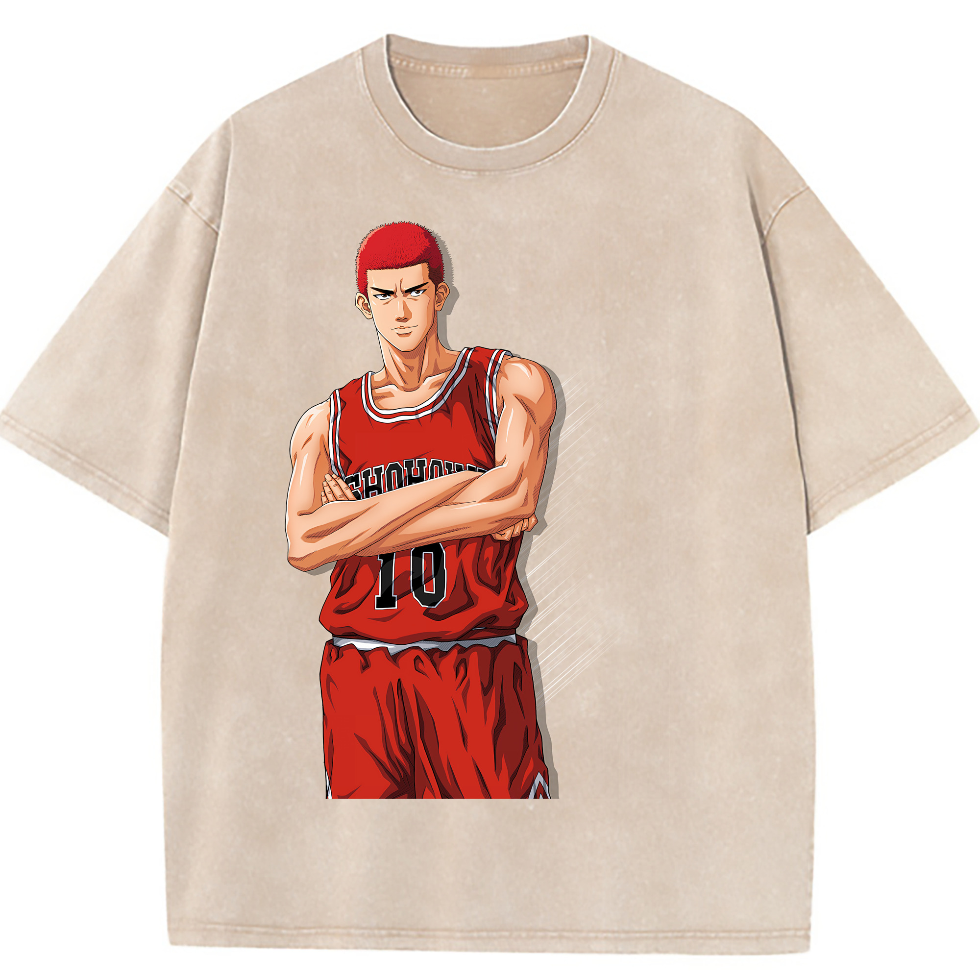 （画像用） SLAM DUNK／スラムダンク 綿100% ヴィンテージ風 半袖Tシャツ（フロントプリント）