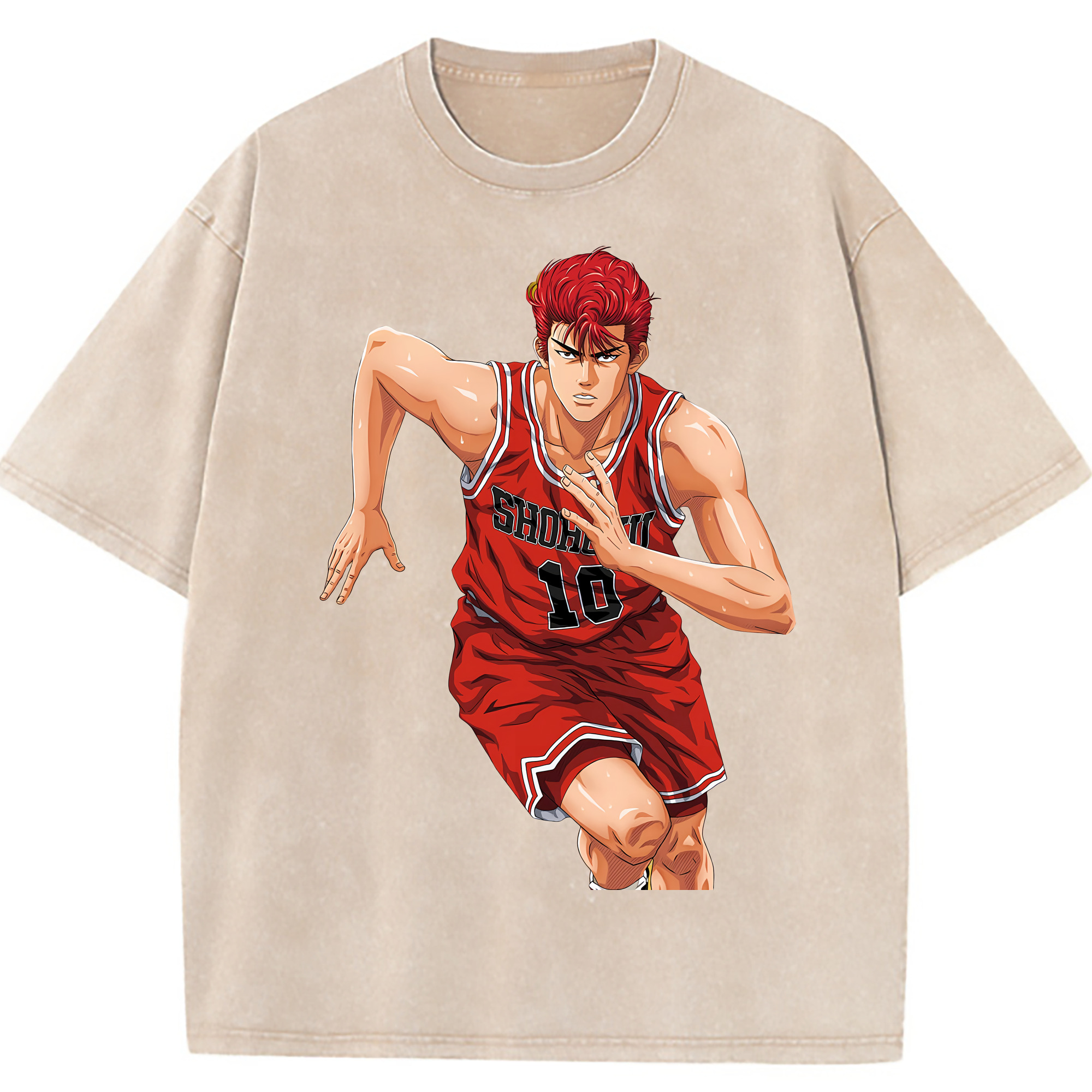 （画像用） SLAM DUNK／スラムダンク 綿100% ヴィンテージ風 半袖Tシャツ（フロントプリント）