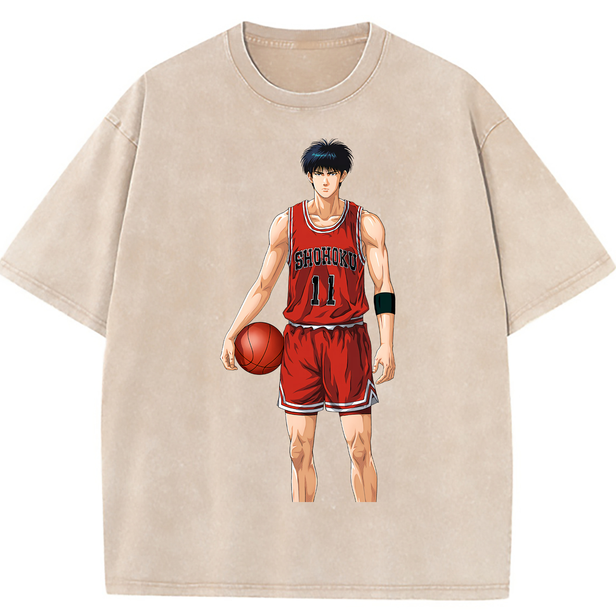 （画像用） SLAM DUNK／スラムダンク 綿100% ヴィンテージ風 半袖Tシャツ（フロントプリント）