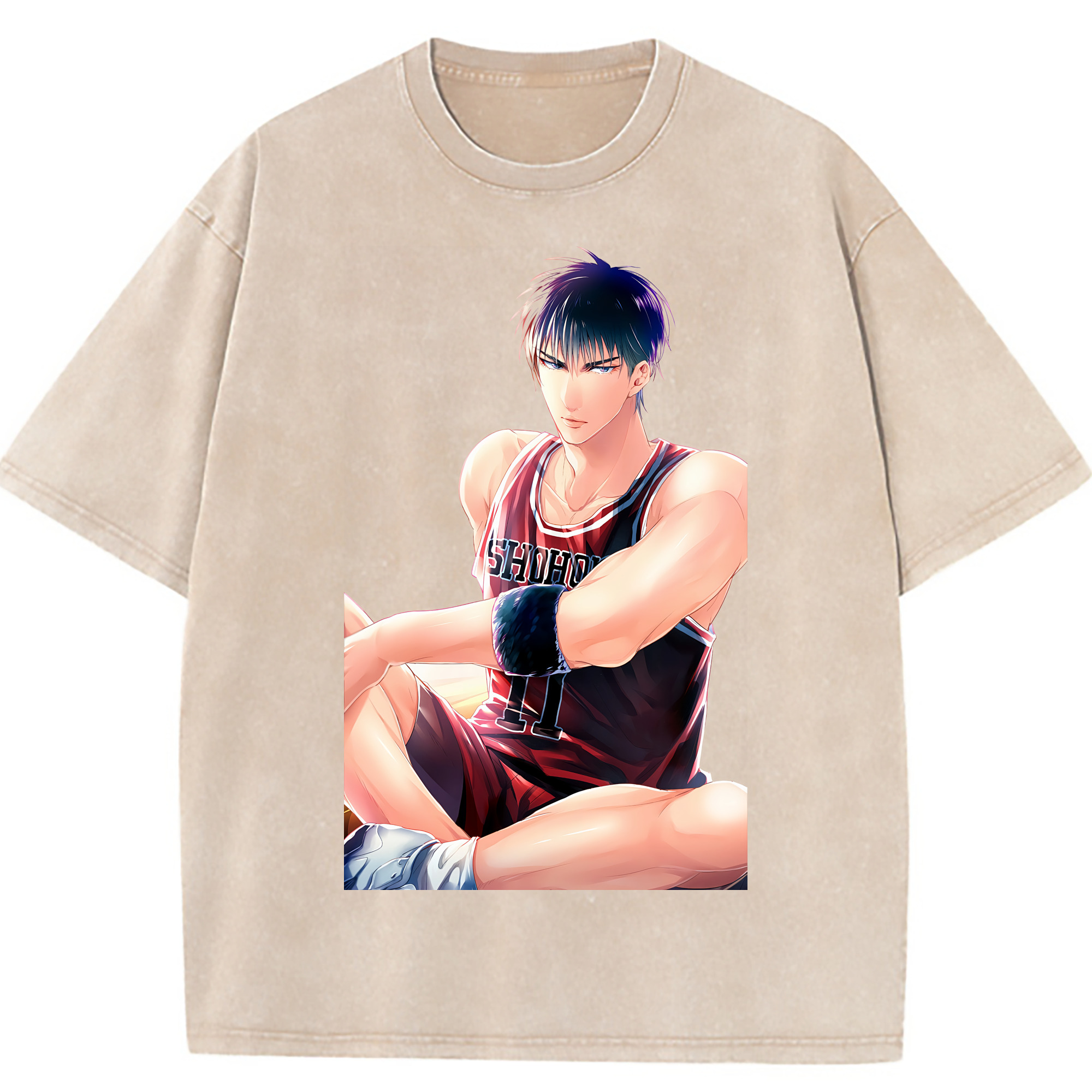 （画像用） SLAM DUNK／スラムダンク 綿100% ヴィンテージ風 半袖Tシャツ（フロントプリント）