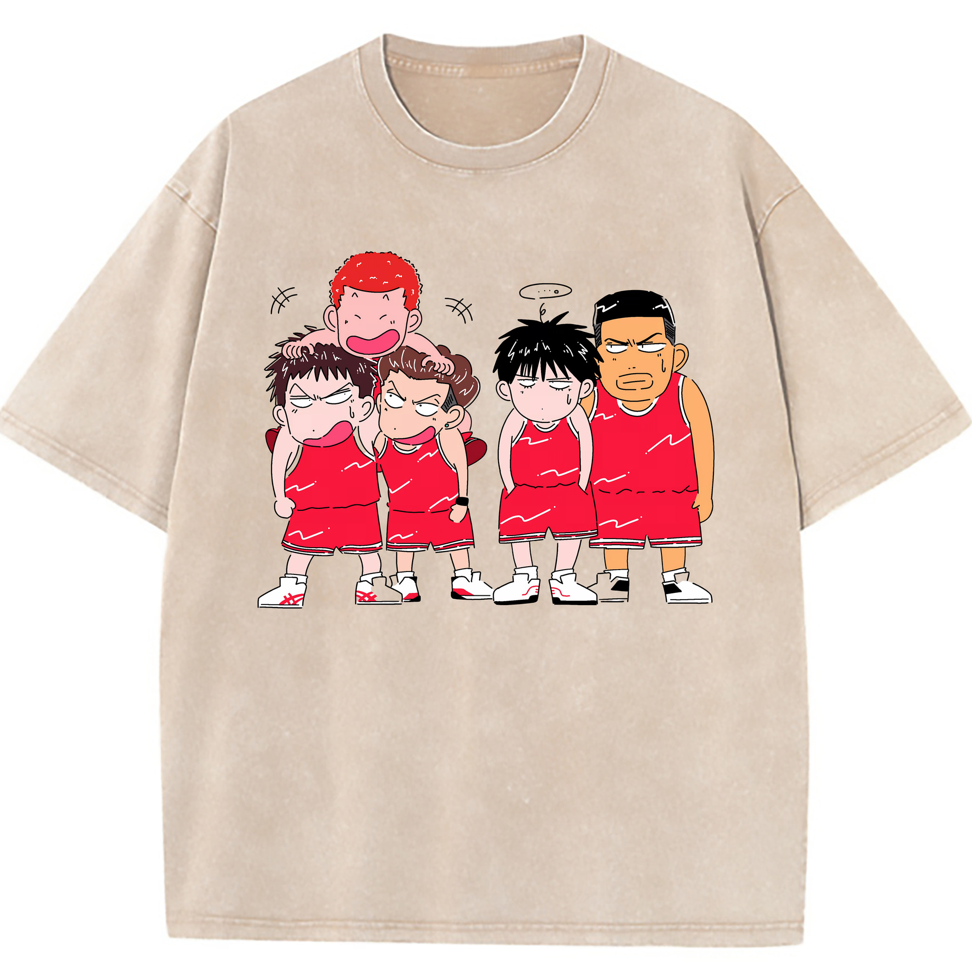 （画像用） SLAM DUNK／スラムダンク 綿100% ヴィンテージ風 半袖Tシャツ（フロントプリント）