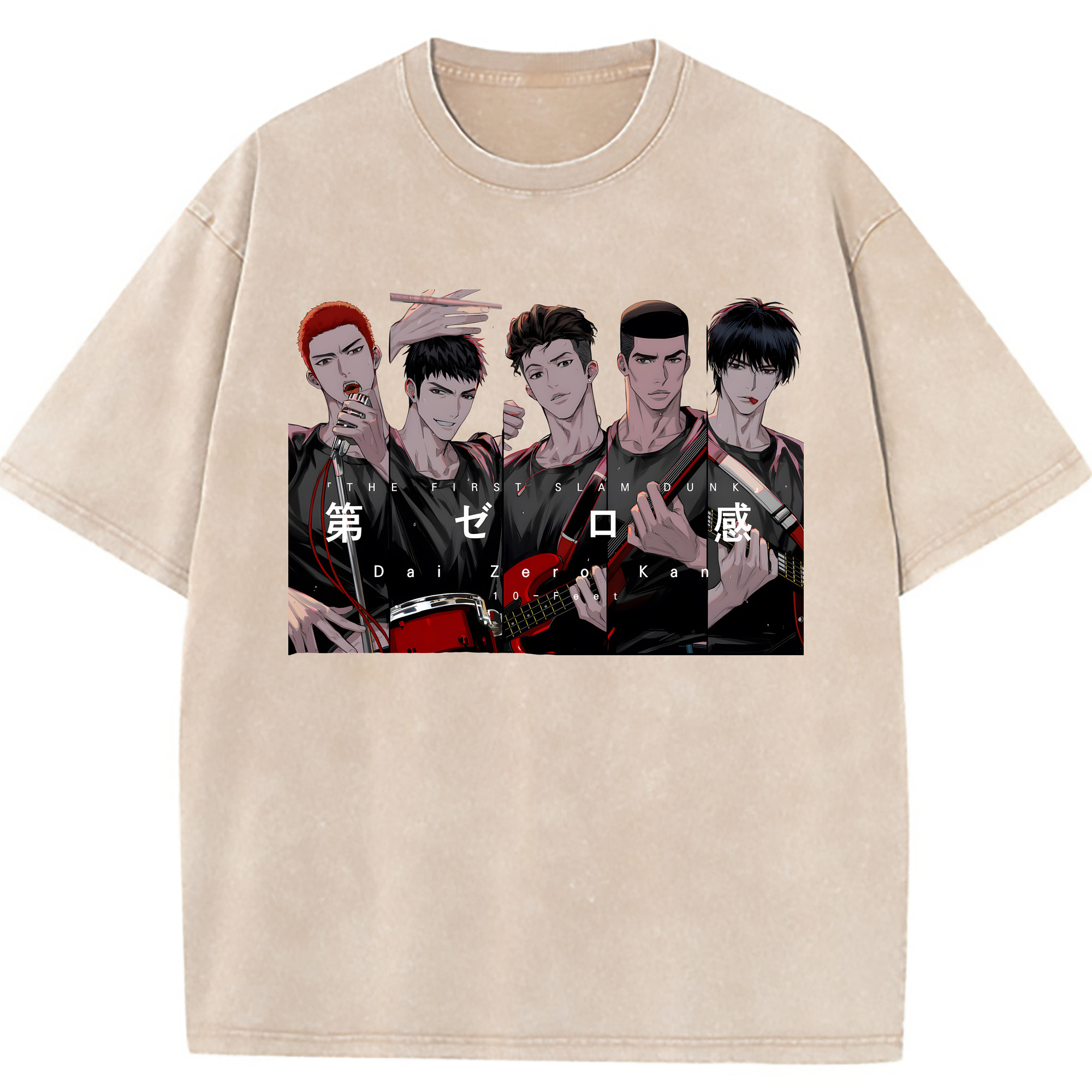 （画像用） SLAM DUNK／スラムダンク 綿100% ヴィンテージ風 半袖Tシャツ（フロントプリント）