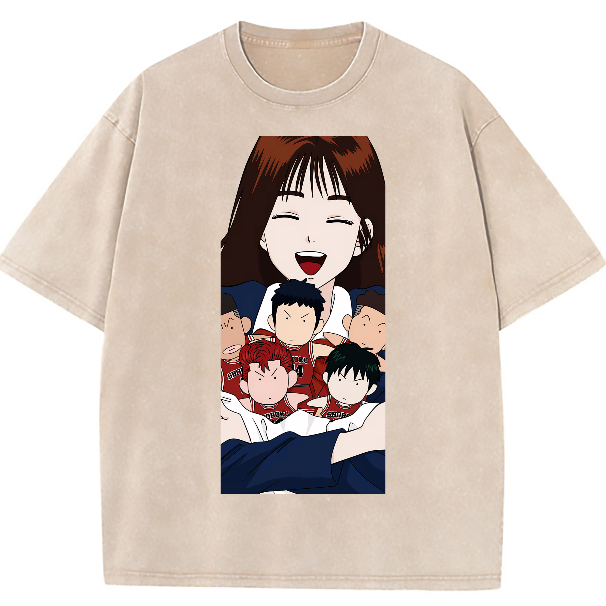 （画像用） SLAM DUNK／スラムダンク 綿100% ヴィンテージ風 半袖Tシャツ（フロントプリント）