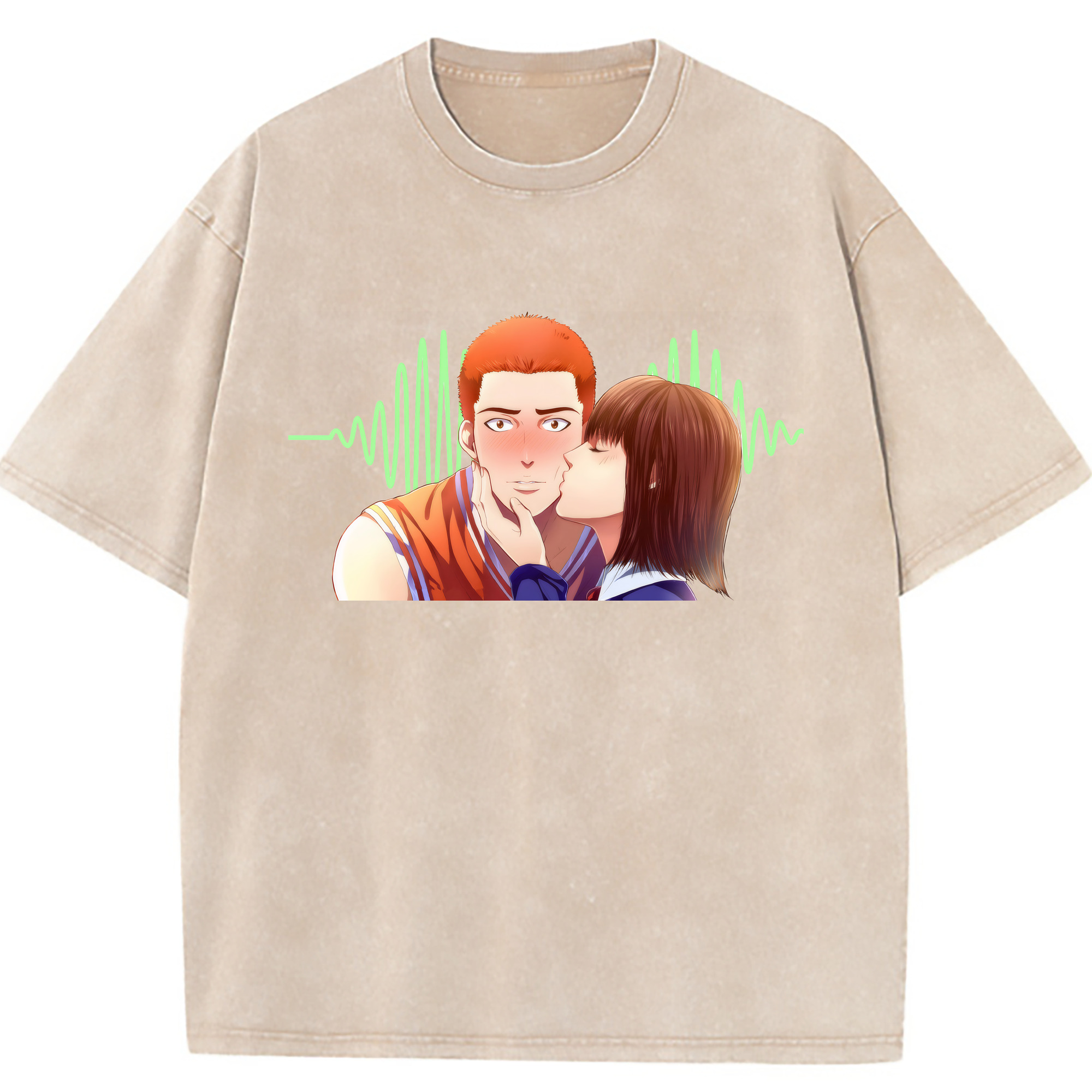 （画像用） SLAM DUNK／スラムダンク 綿100% ヴィンテージ風 半袖Tシャツ（フロントプリント）