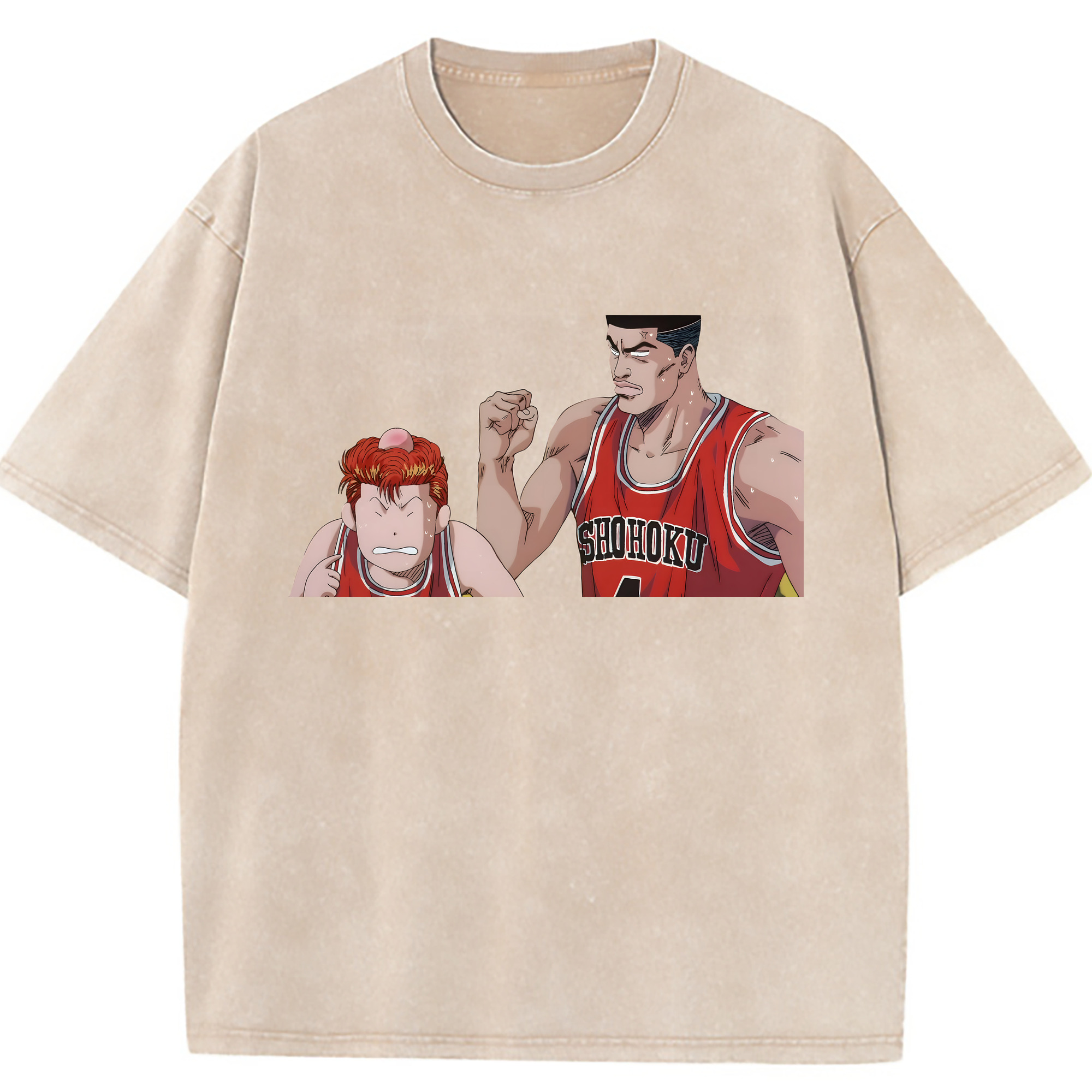 （画像用） SLAM DUNK／スラムダンク 綿100% ヴィンテージ風 半袖Tシャツ（フロントプリント）
