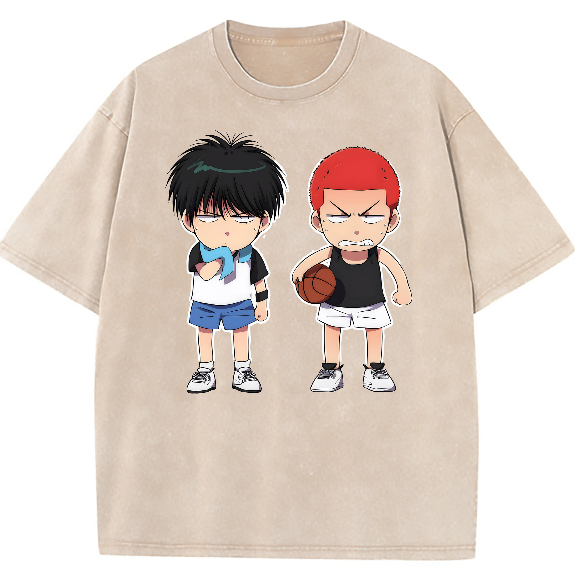 （画像用） SLAM DUNK／スラムダンク 綿100% ヴィンテージ風 半袖Tシャツ（フロントプリント）