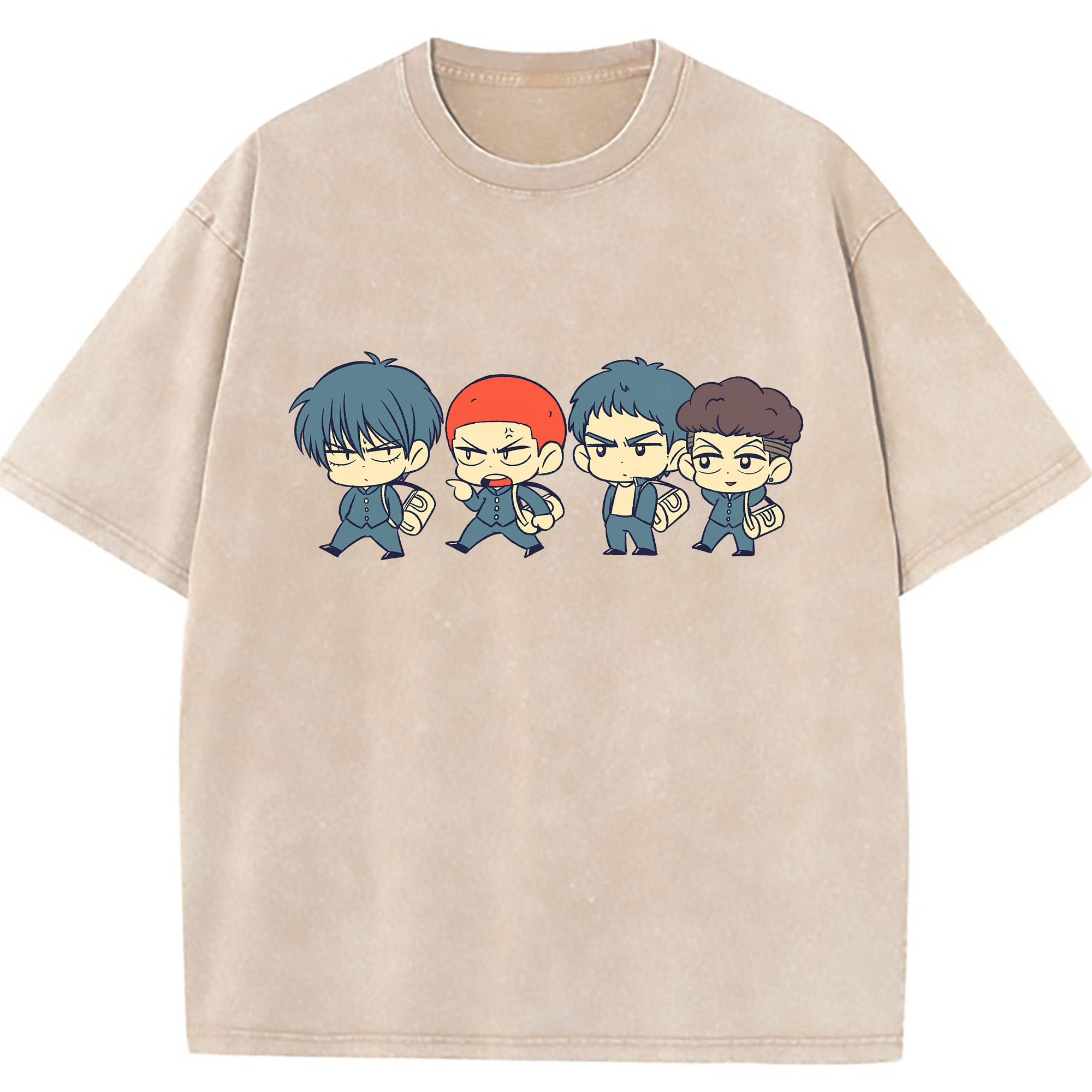 （画像用） SLAM DUNK／スラムダンク 綿100% ヴィンテージ風 半袖Tシャツ（フロントプリント）