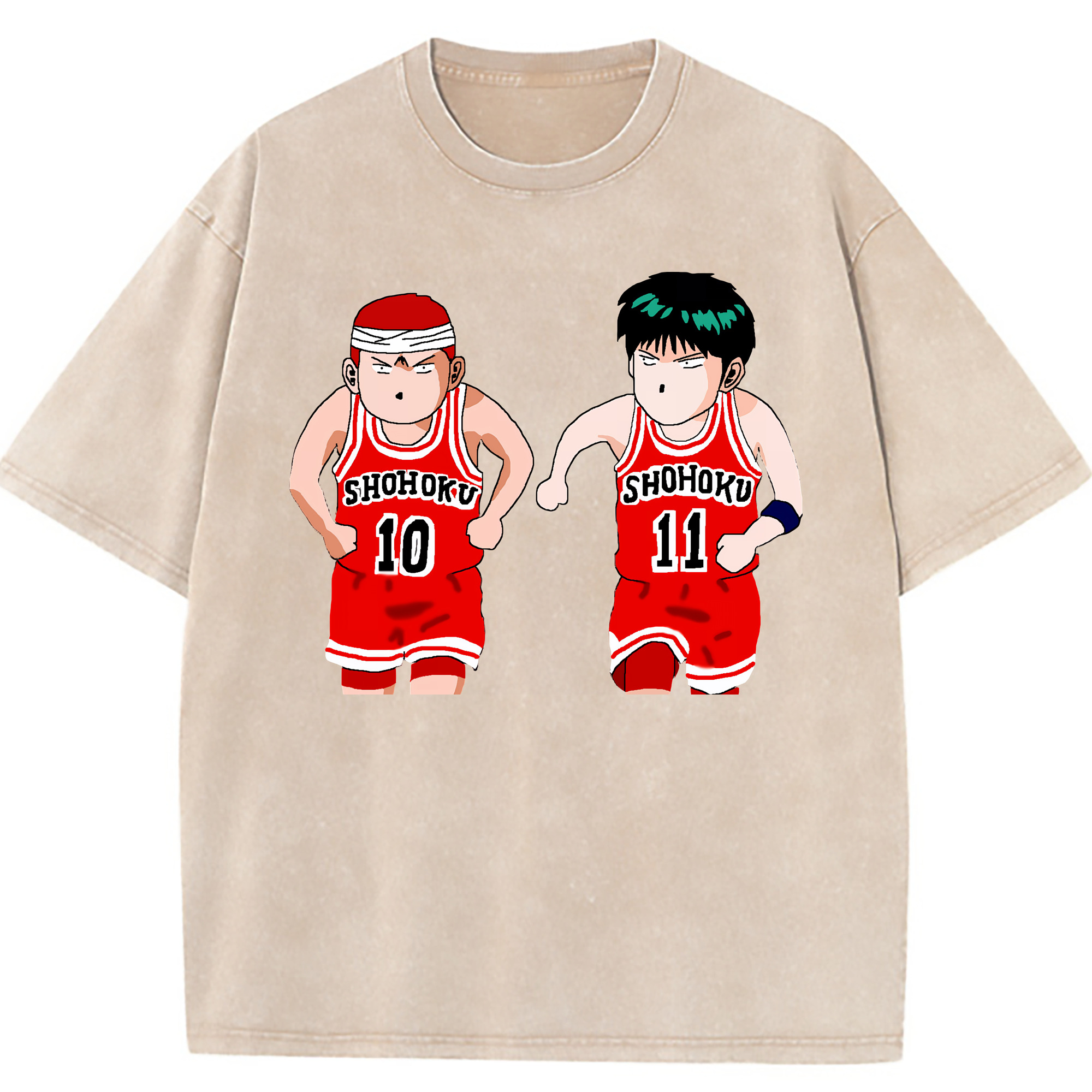（画像用） SLAM DUNK／スラムダンク 綿100% ヴィンテージ風 半袖Tシャツ（フロントプリント）