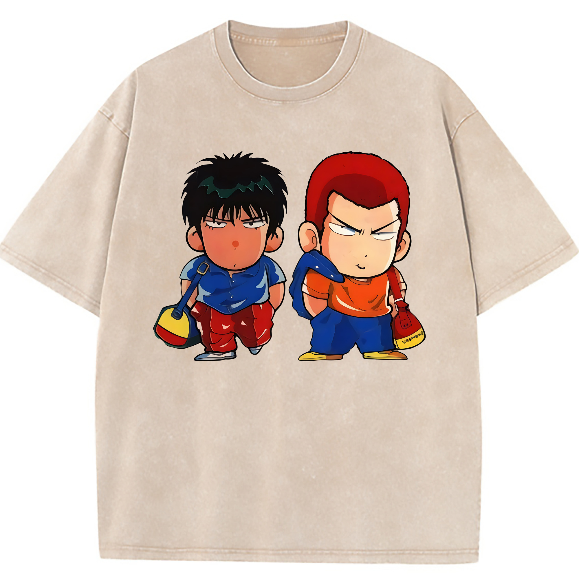 （画像用） SLAM DUNK／スラムダンク 綿100% ヴィンテージ風 半袖Tシャツ（フロントプリント）