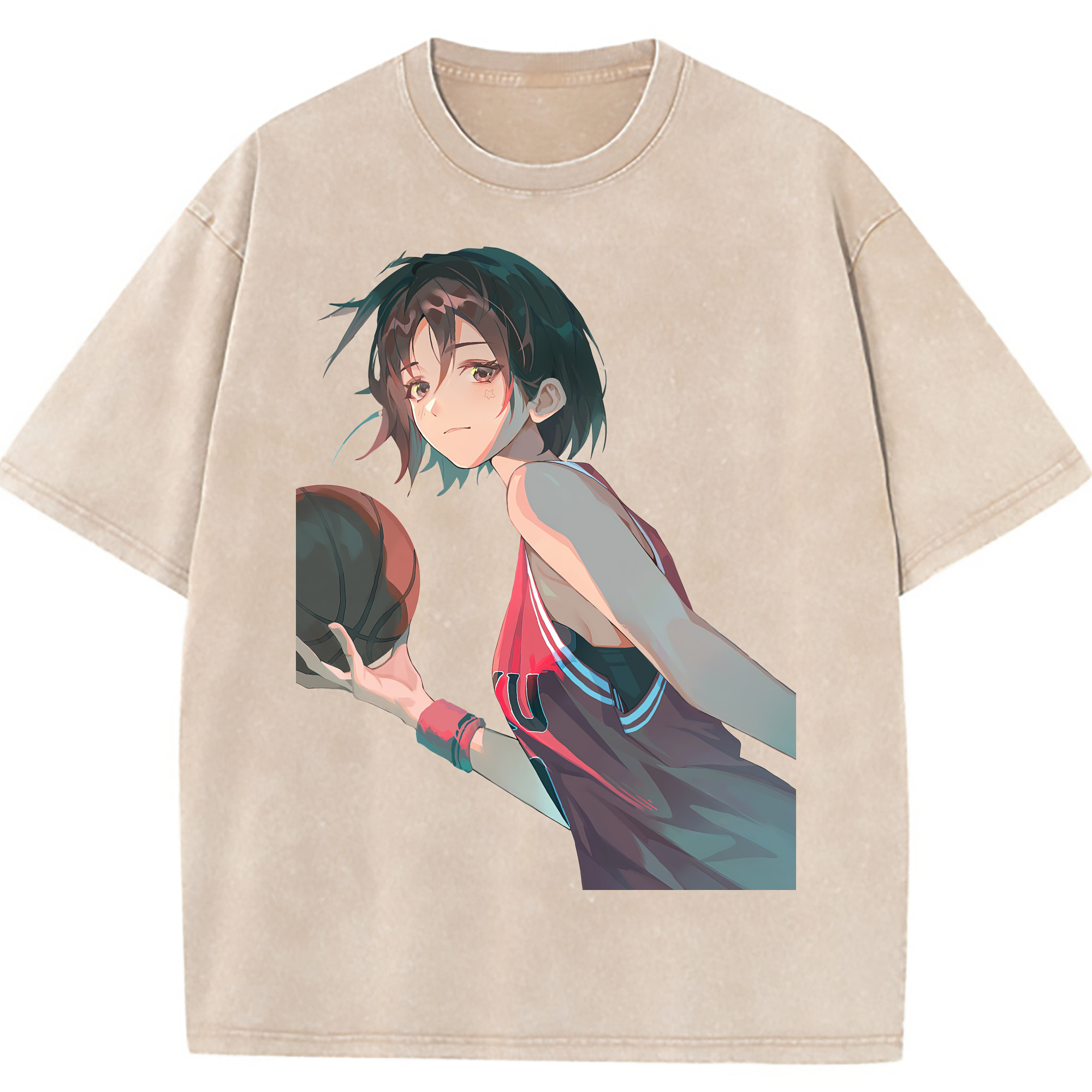 （画像用） SLAM DUNK／スラムダンク 綿100% ヴィンテージ風 半袖Tシャツ（フロントプリント）