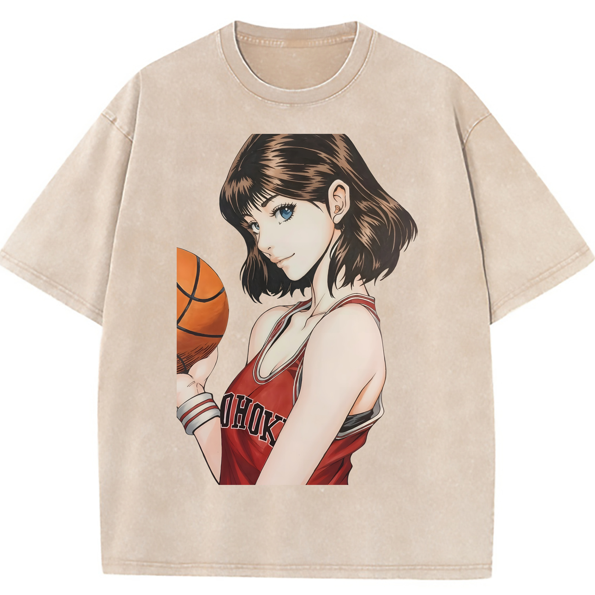 （画像用） SLAM DUNK／スラムダンク 綿100% ヴィンテージ風 半袖Tシャツ（フロントプリント）