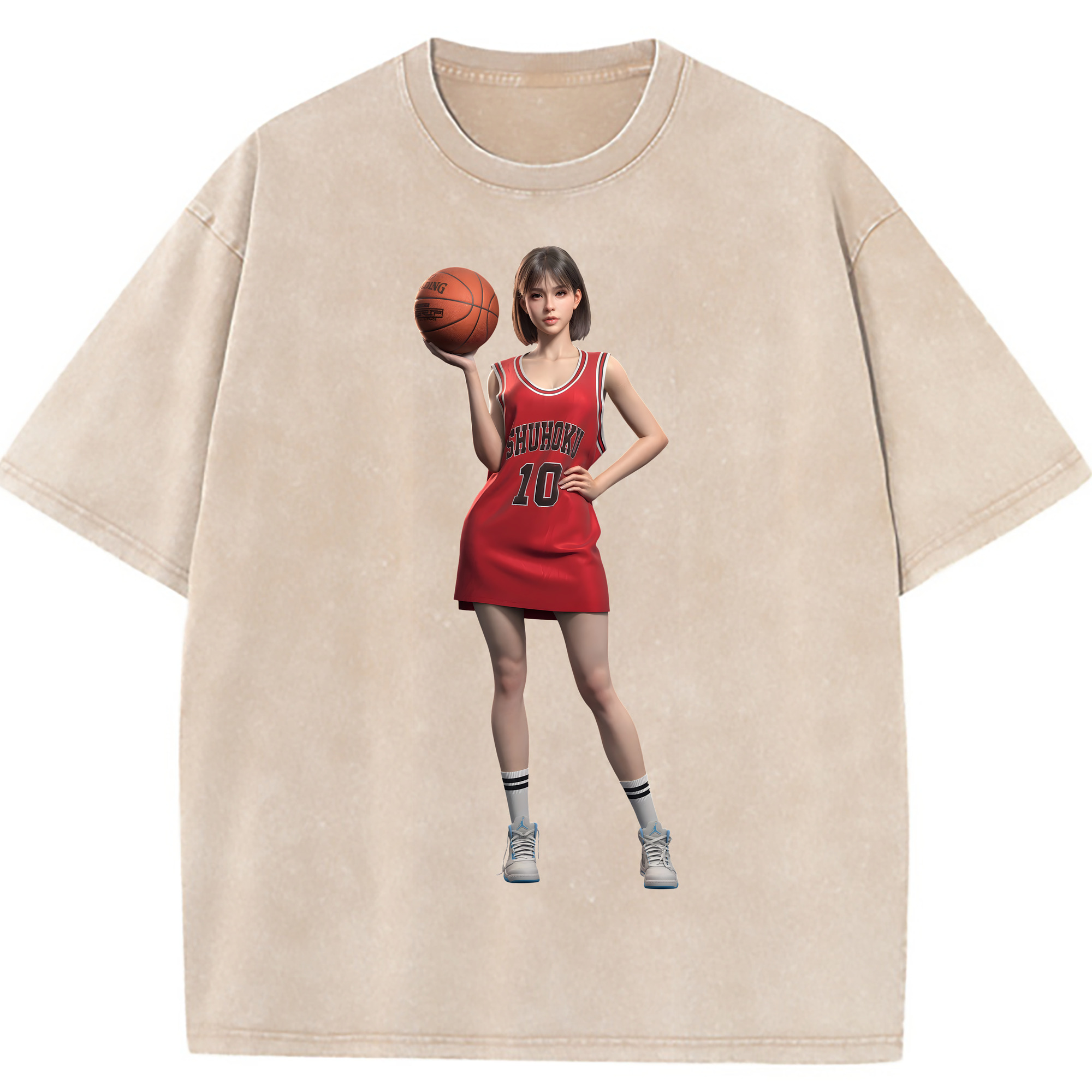 （画像用） SLAM DUNK／スラムダンク 綿100% ヴィンテージ風 半袖Tシャツ（フロントプリント）