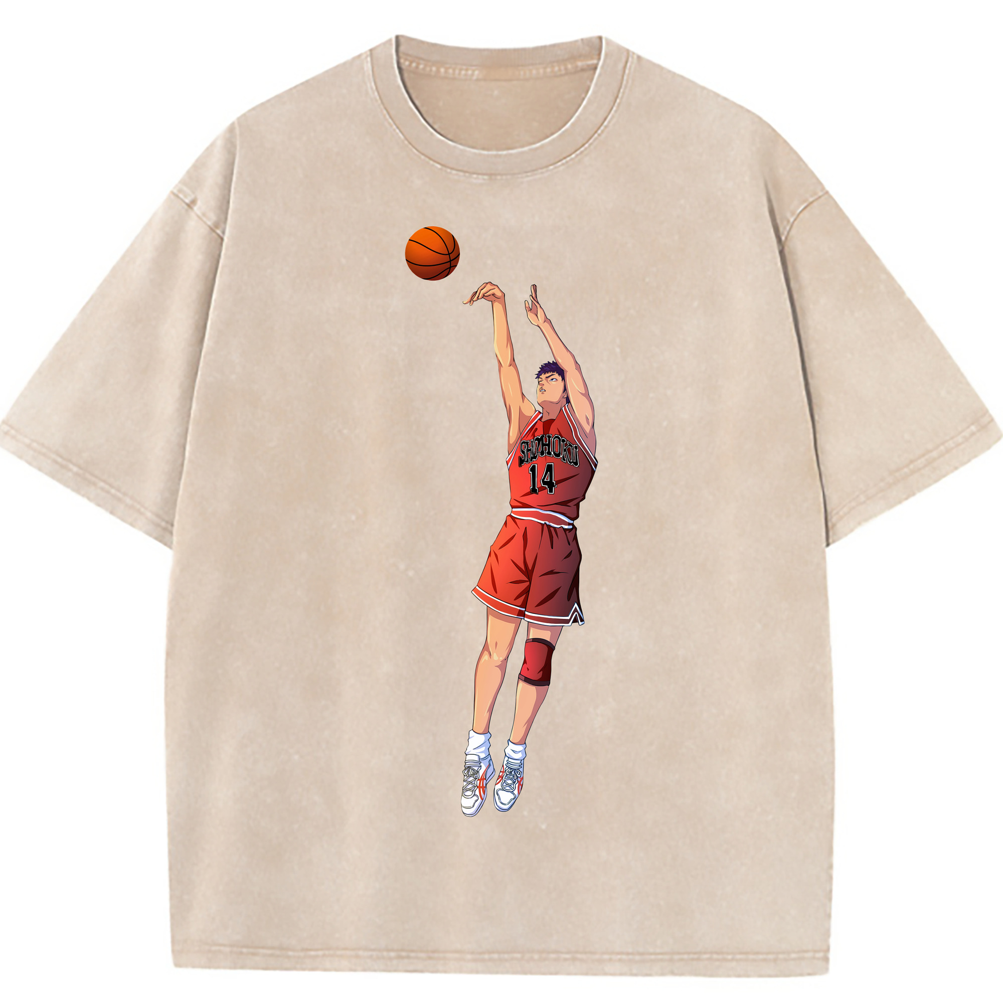 （画像用） SLAM DUNK／スラムダンク 綿100% ヴィンテージ風 半袖Tシャツ（フロントプリント）