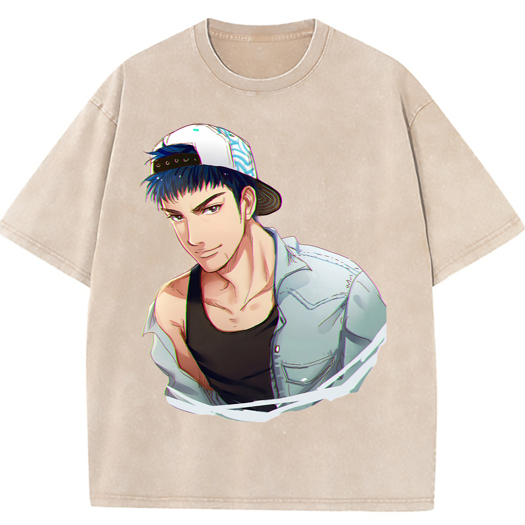 （画像用） SLAM DUNK／スラムダンク 綿100% ヴィンテージ風 半袖Tシャツ（フロントプリント）