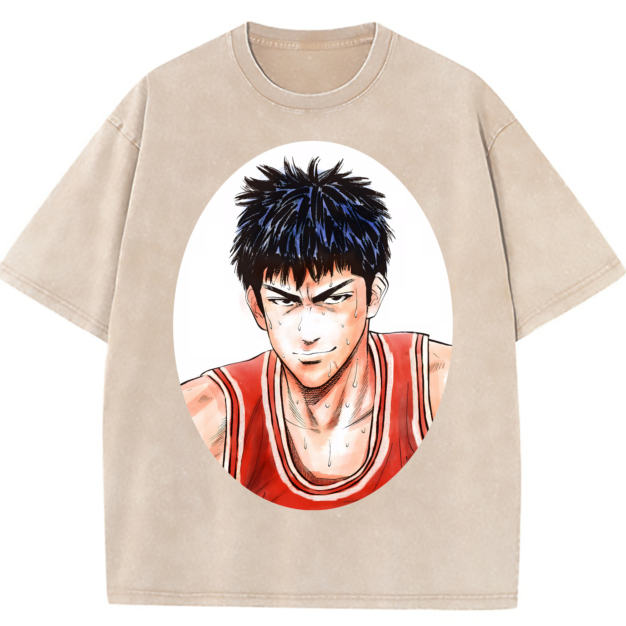（画像用） SLAM DUNK／スラムダンク 綿100% ヴィンテージ風 半袖Tシャツ（フロントプリント）