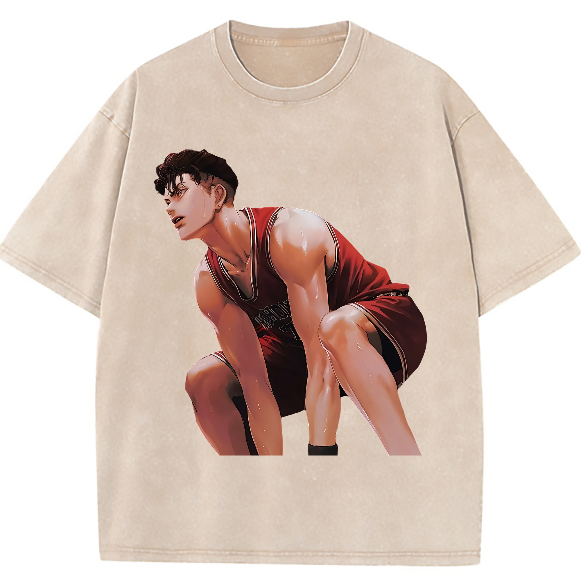 （画像用） SLAM DUNK／スラムダンク 綿100% ヴィンテージ風 半袖Tシャツ（フロントプリント）