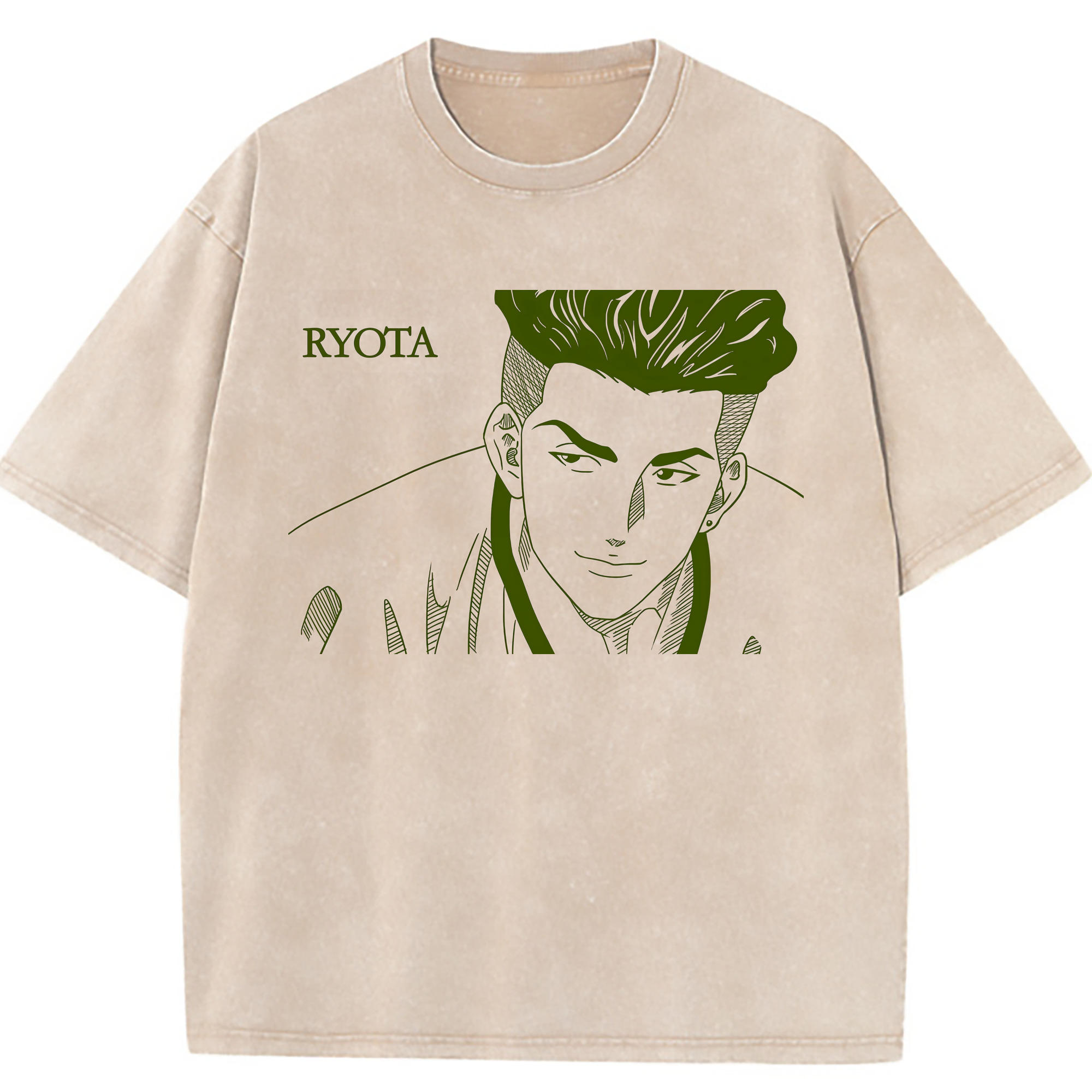 （画像用） SLAM DUNK／スラムダンク 綿100% ヴィンテージ風 半袖Tシャツ（フロントプリント）